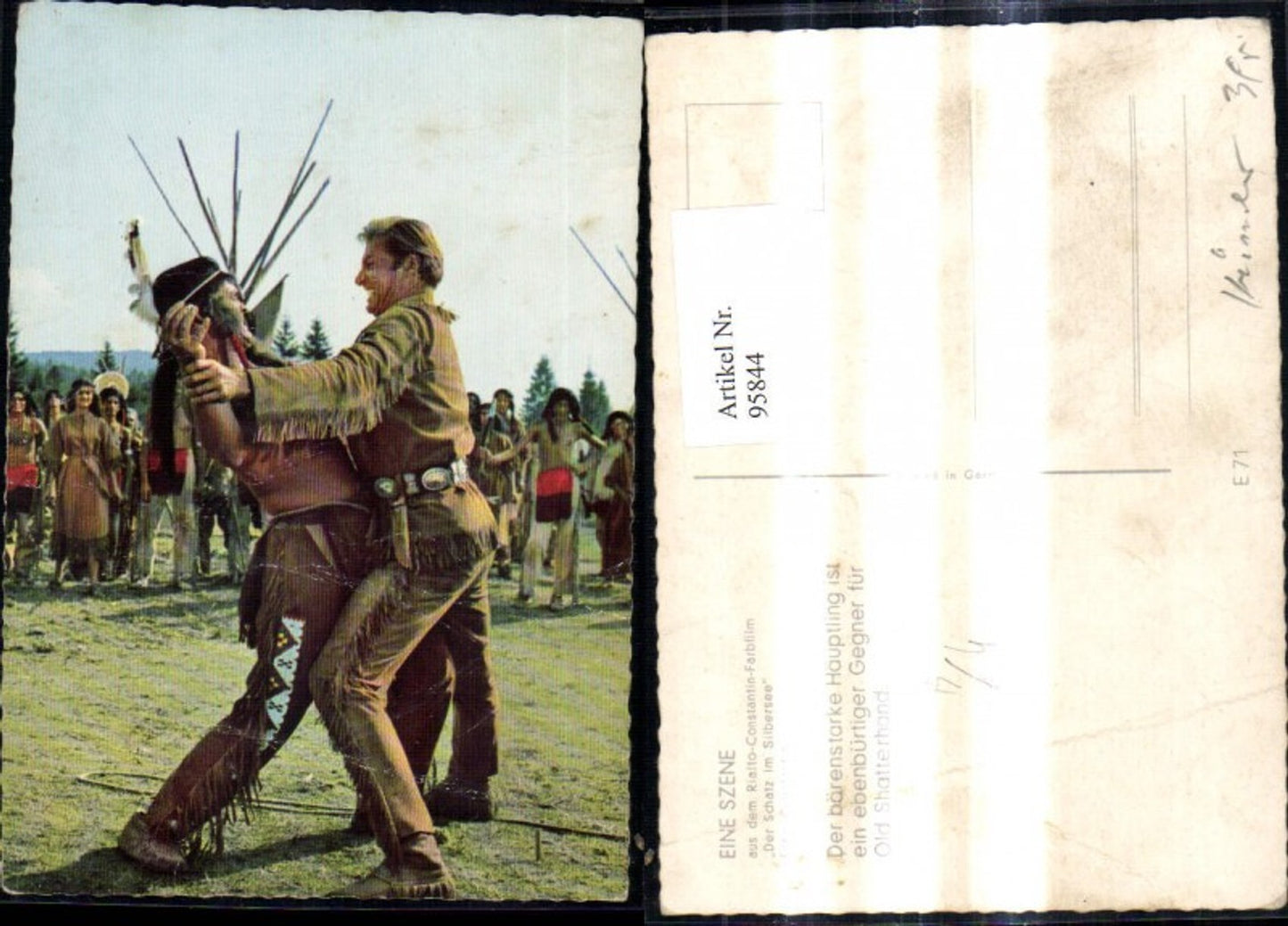 95844,Lex Barker Der Schatz i. Silbersee Karl May Old Shatterhand Kampfszene