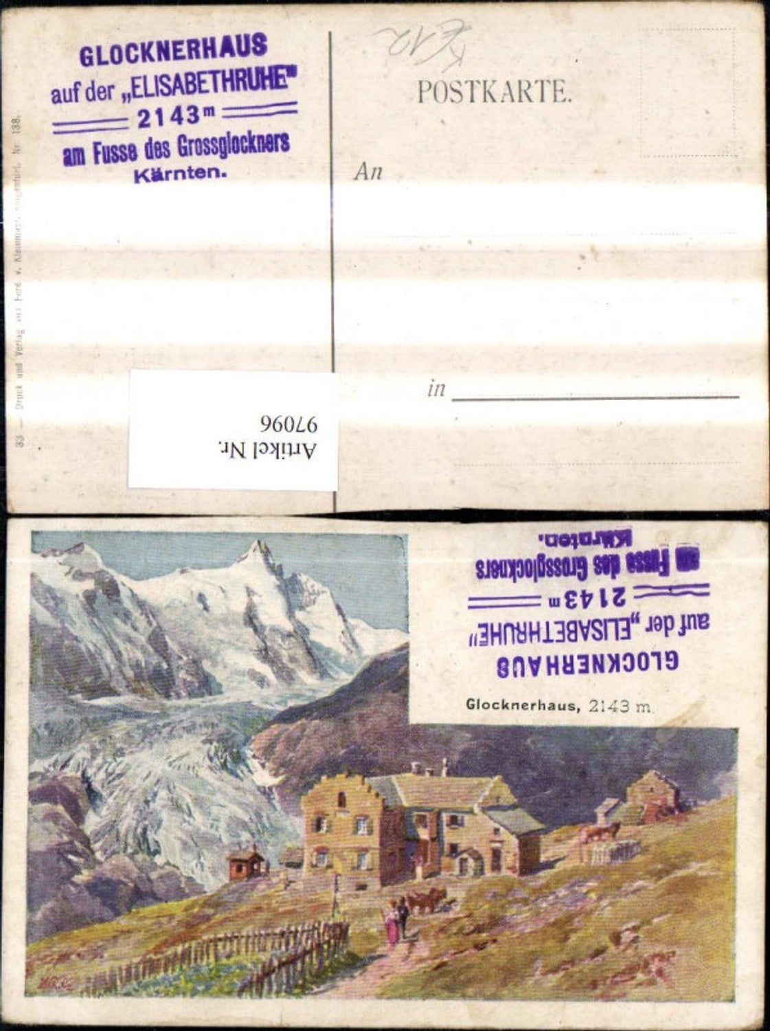 97096,Künstler Ak E.T. Compton Glocknerhaus Heiligenblut