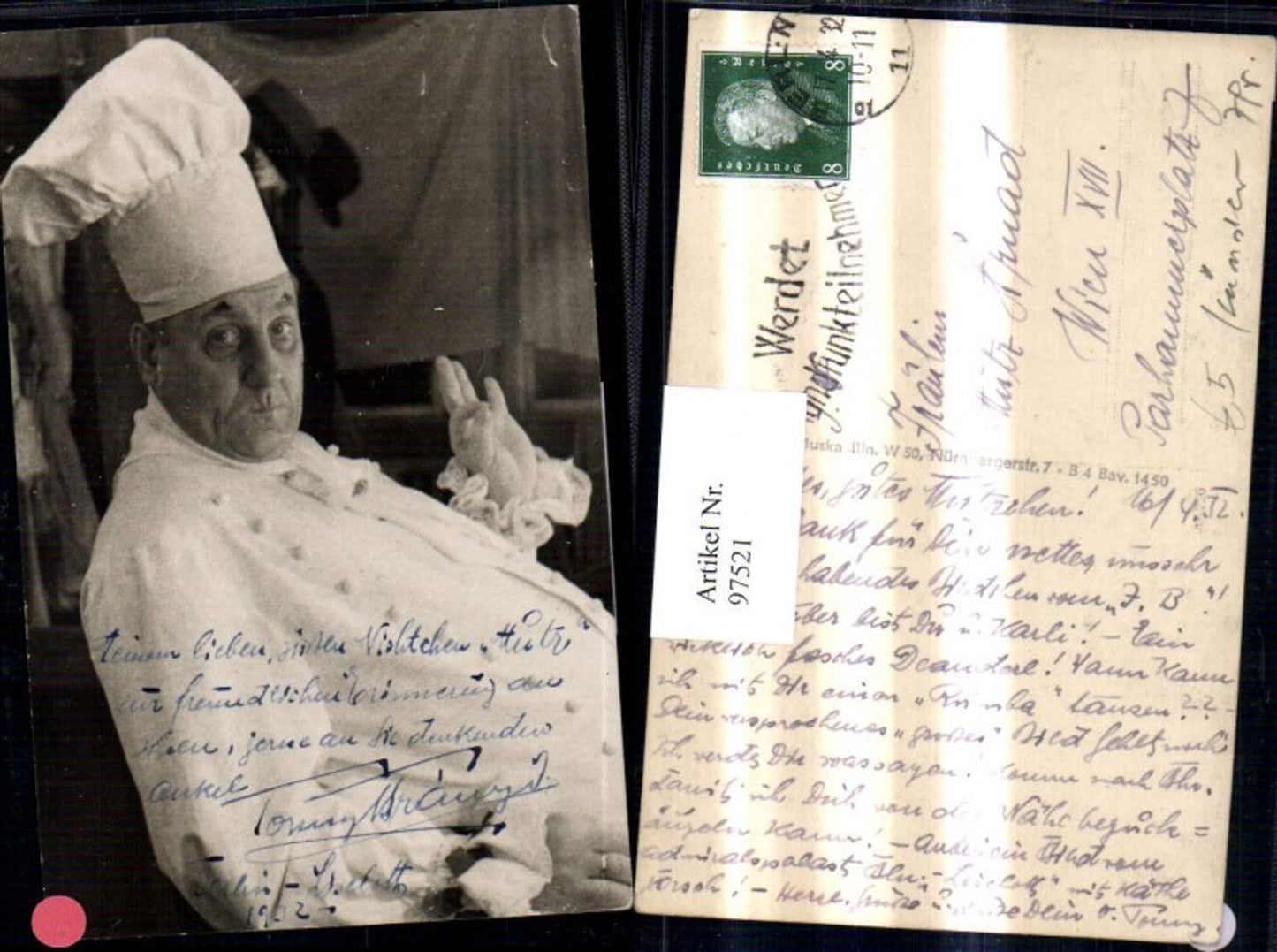 97521,Schauspieler Kostüm Koch Tommy Struad