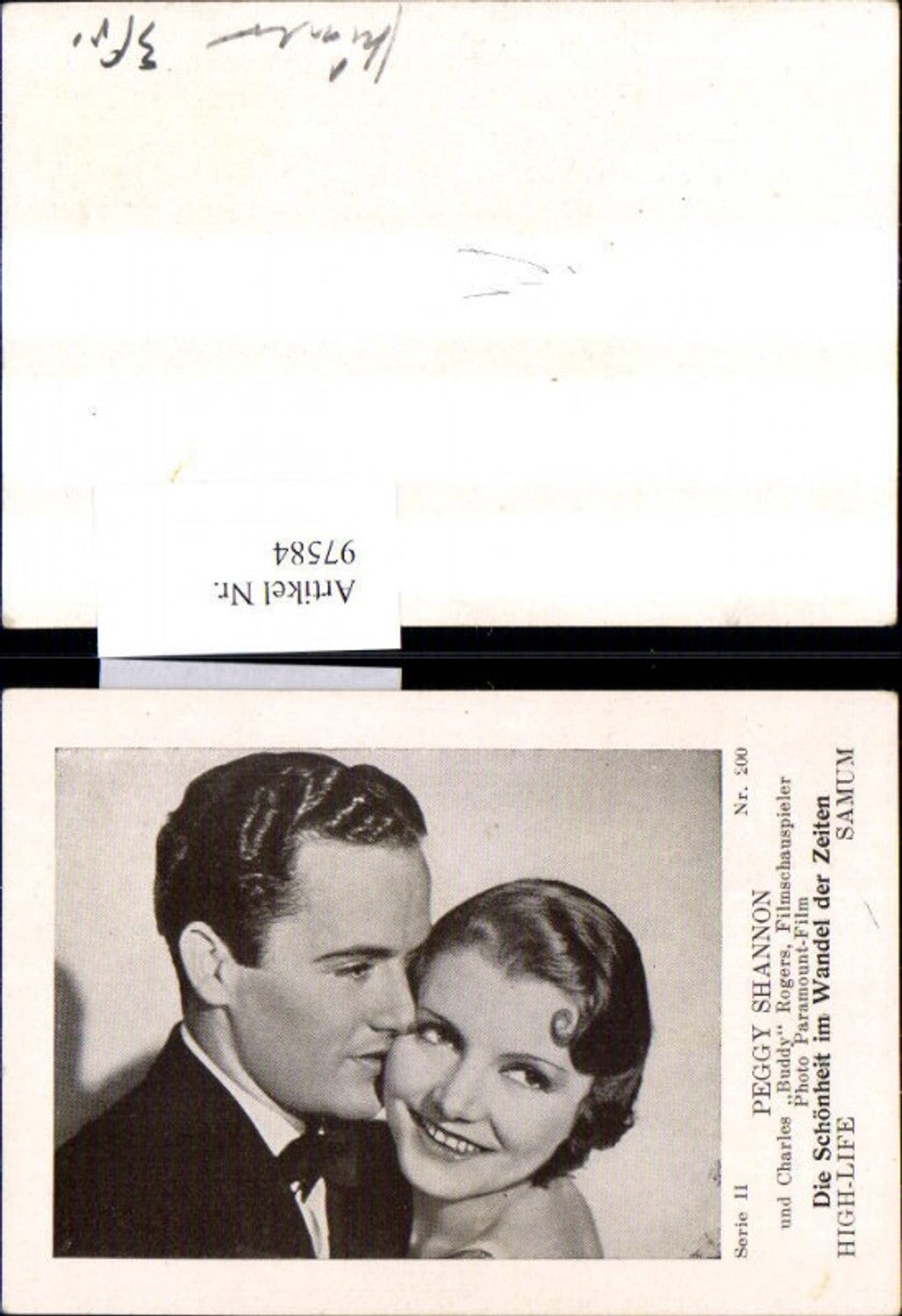 97584,Peggy Shannon u. Charles Buddy Rogers Filmschauspieler Schauspieler