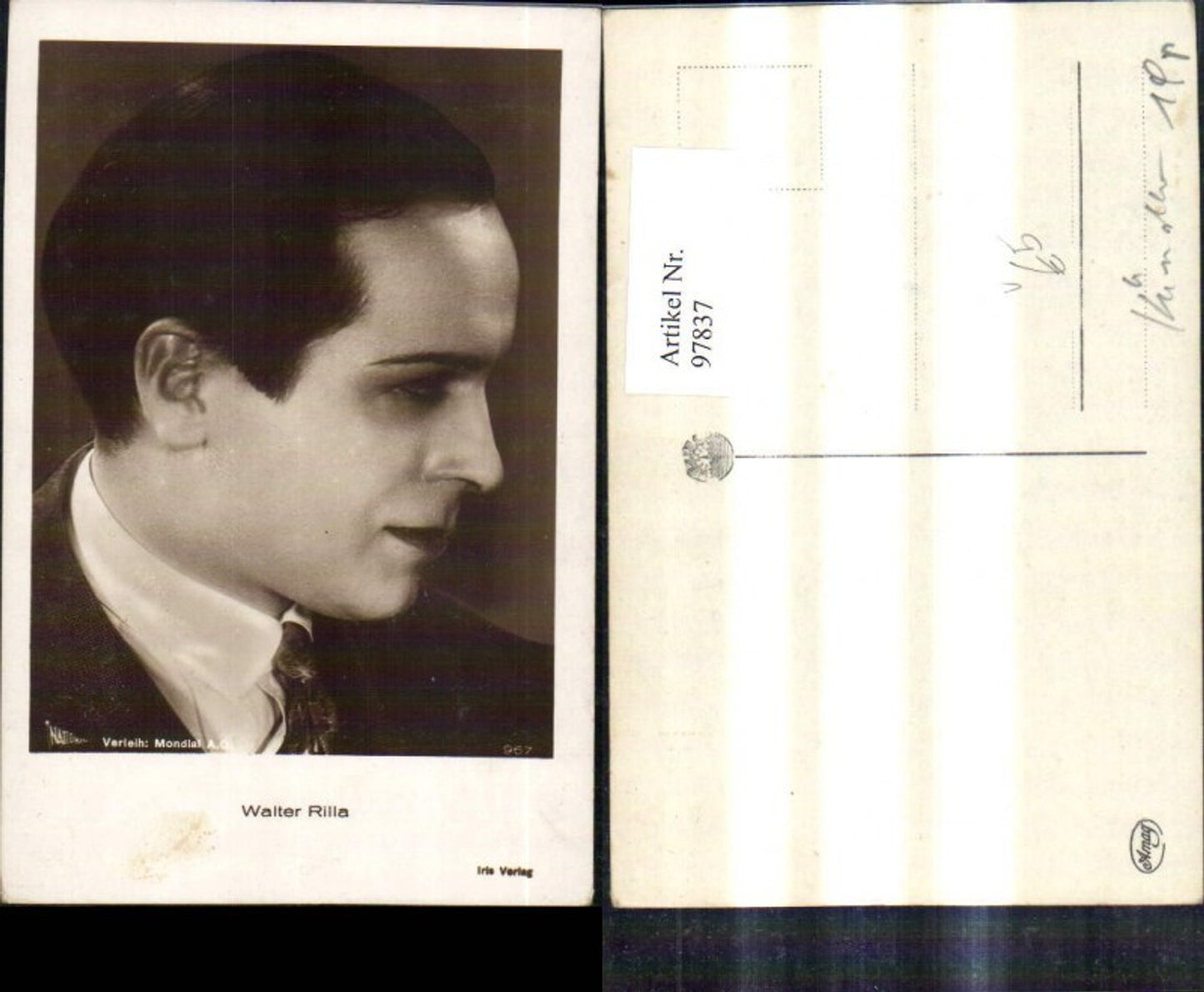97837,Walter Rilla Schauspieler pub Iris Verlag 967