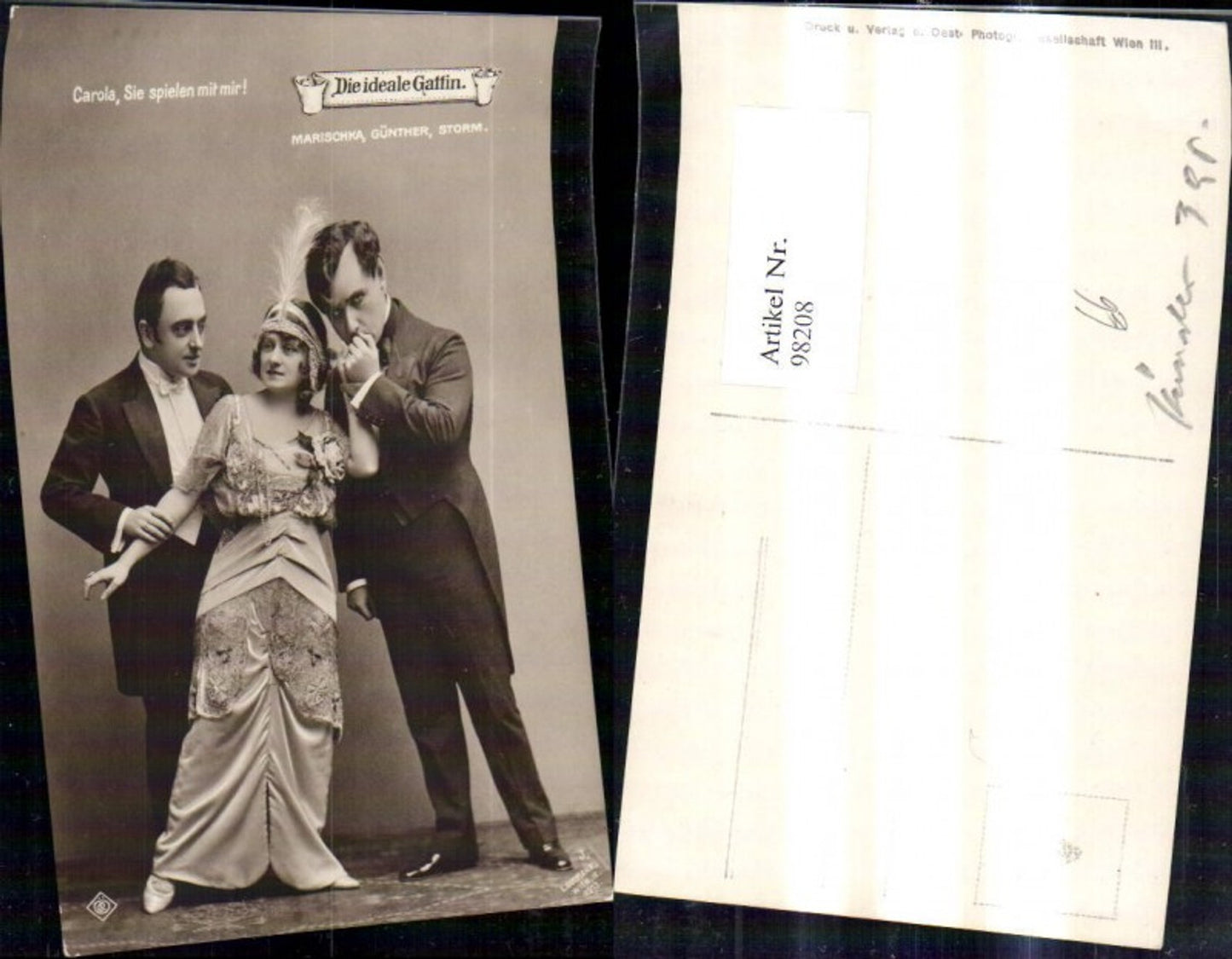 98208,Marischka Günther Storm Schauspieler Die ideale Gattin