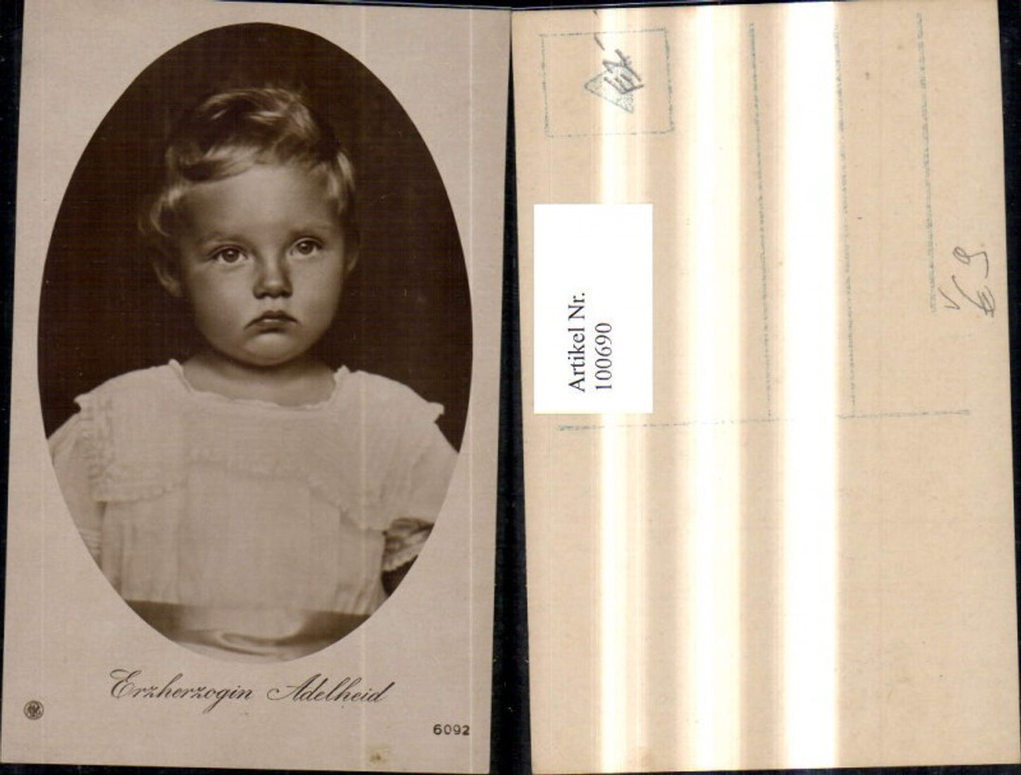 100690,Adel Monarchie Erzherzogin Adelheid Passepartout pub NPG 6092