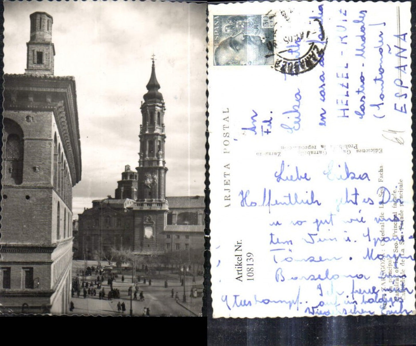 108139,Zaragoza Catedrale de La Seo Fachada principal