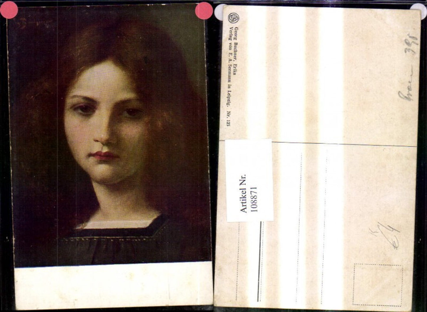 108871,Künstler Ak Georg Buchner Erika Frau Portrait