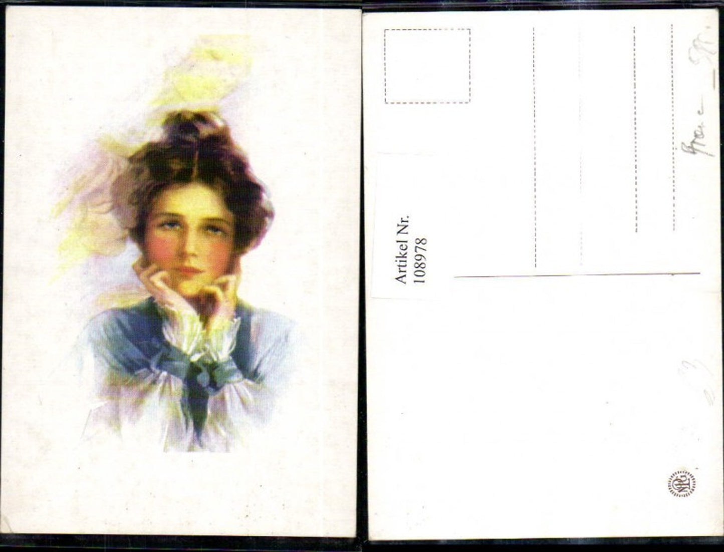 108978,Künstler Ak Frau Portrait