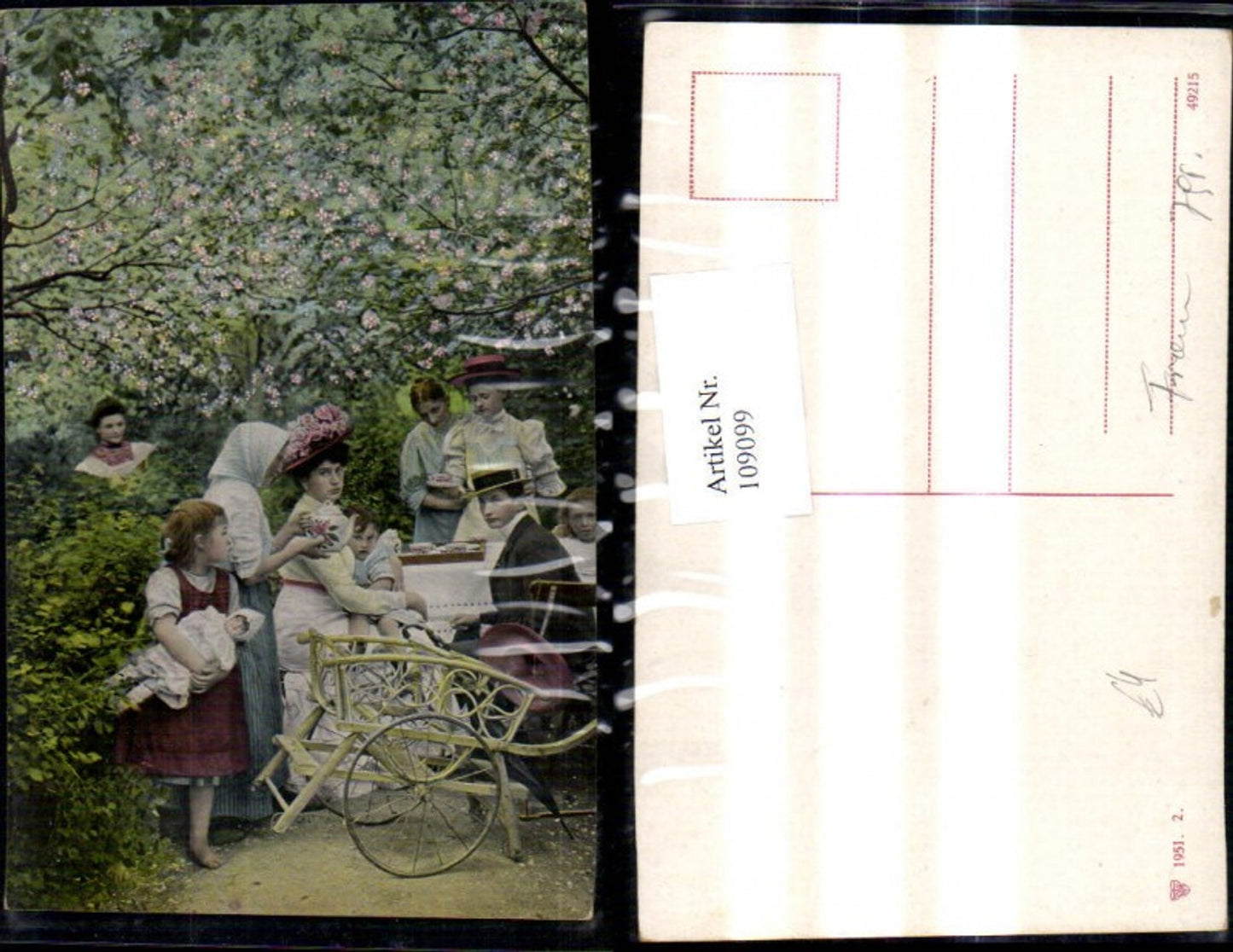 109099,Frauen u. Kinder Kaffeetisch Kinderwagen