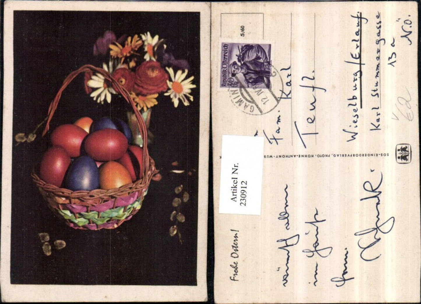 230912,SOS Kinderdorf Ostern Ostereier Korb Blumenstrauß Blumen