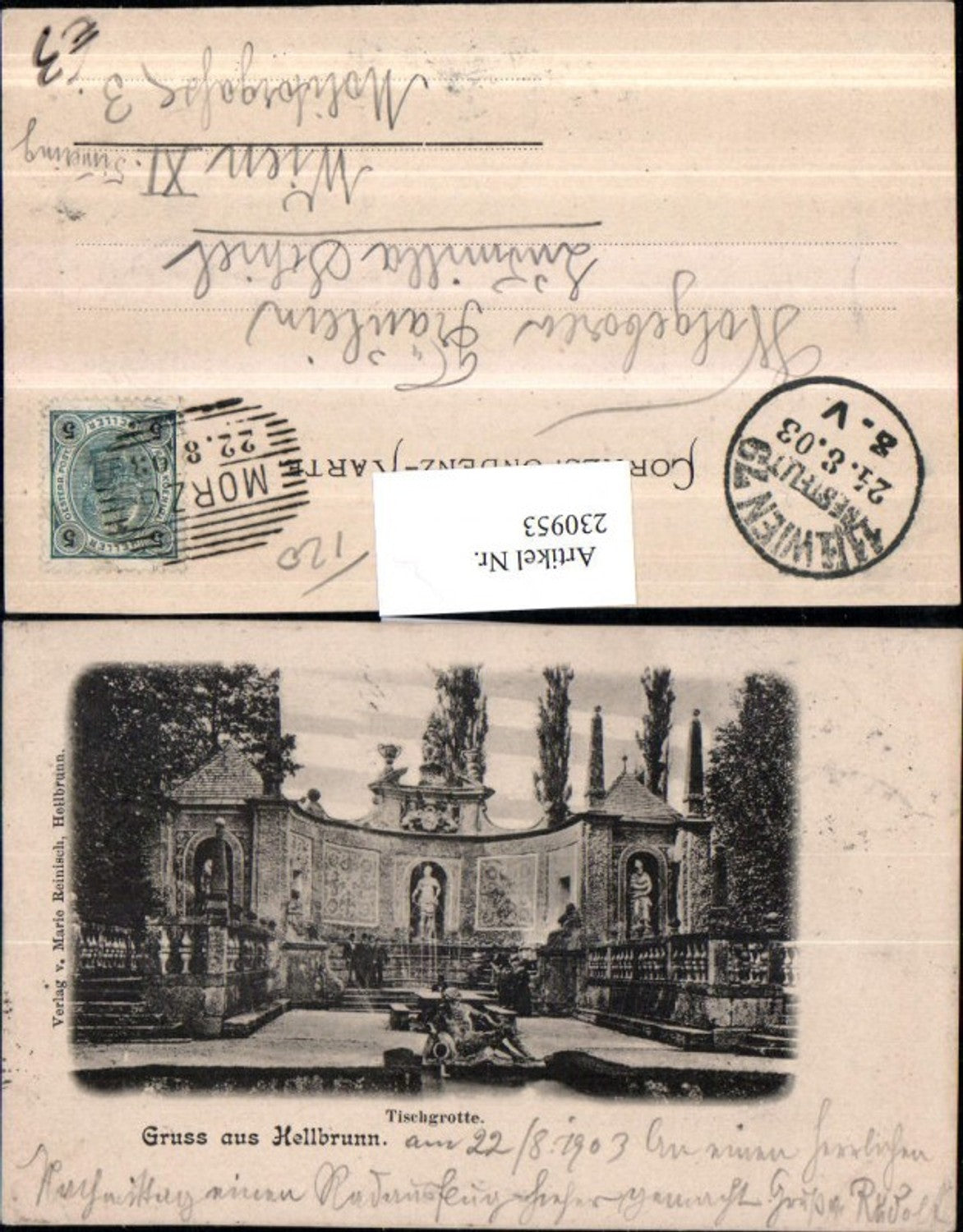 230953,Salzburg Gruß aus Hellbrunn Tischgrotte