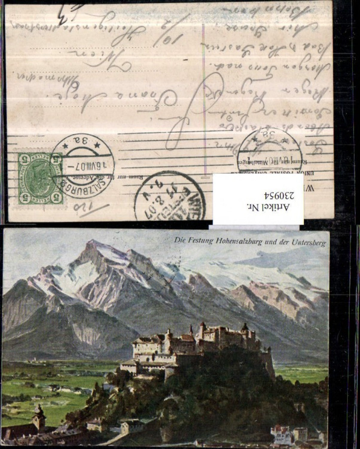 230954,Salzburg Festung Hohensalzburg u. d. Untersberg