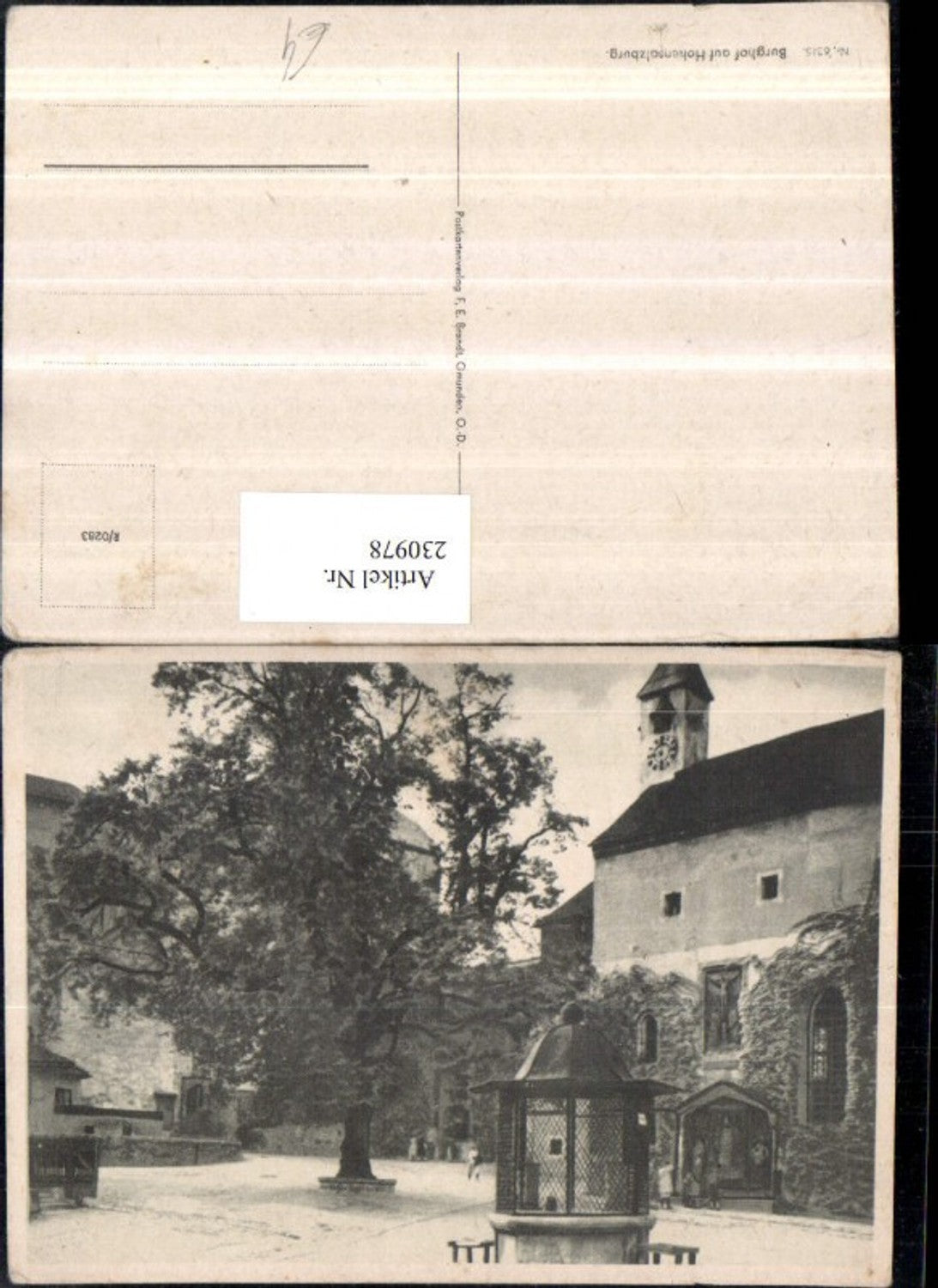 230978,Salzburg Burghof auf Hohensalzburg Festung pub F. E. Brandt