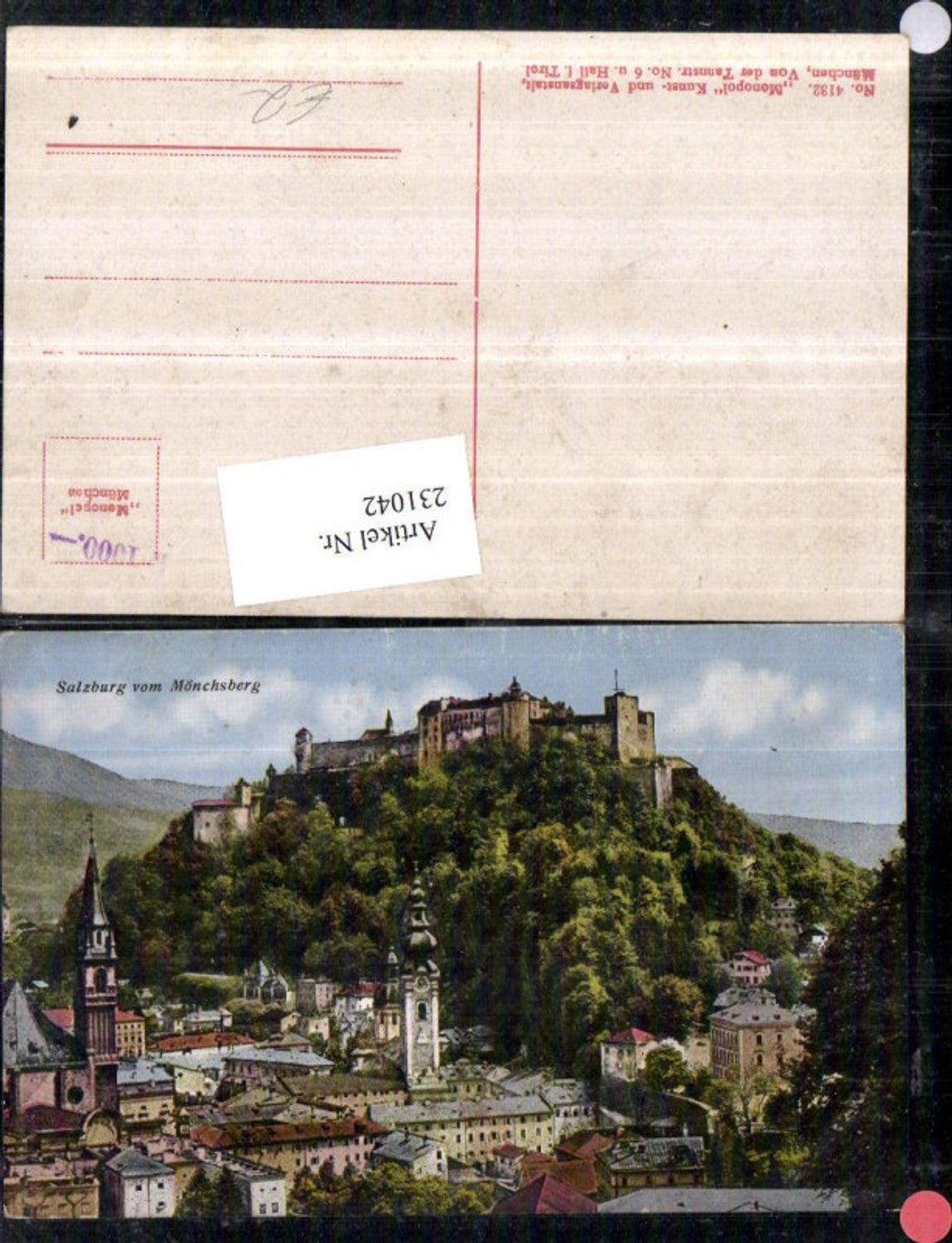 231042,Salzburg Teilansicht Festung v. Mönchsberg