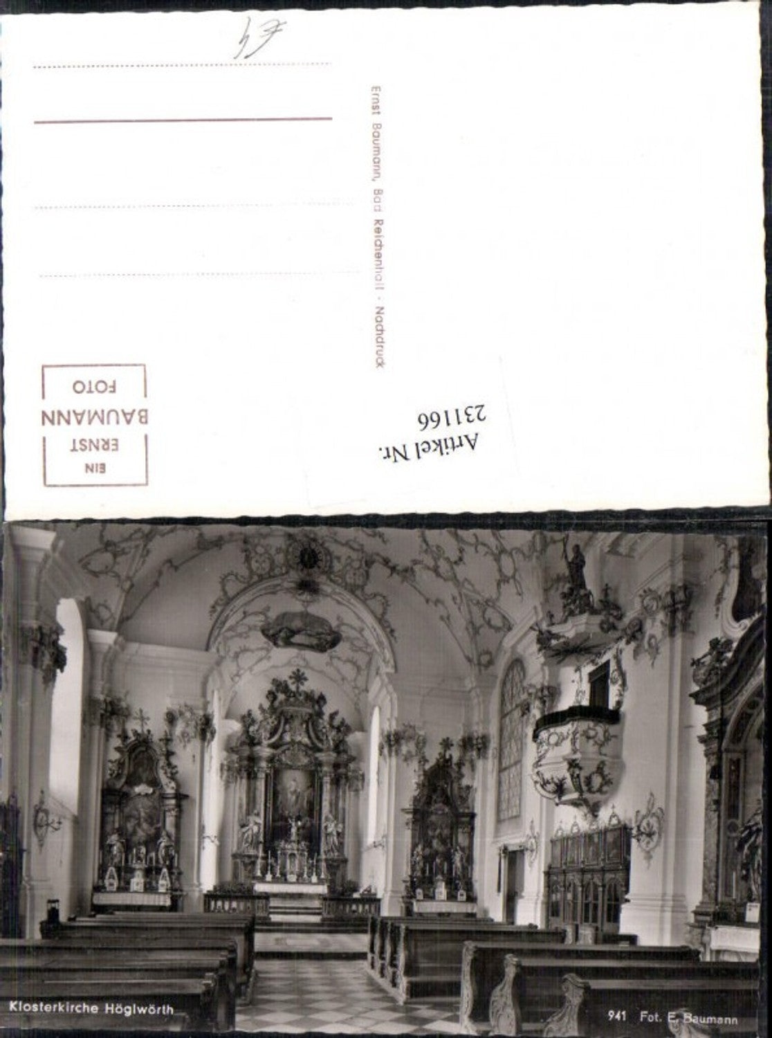 231166,Klosterkirche Kirche Höglwörth Innenansicht