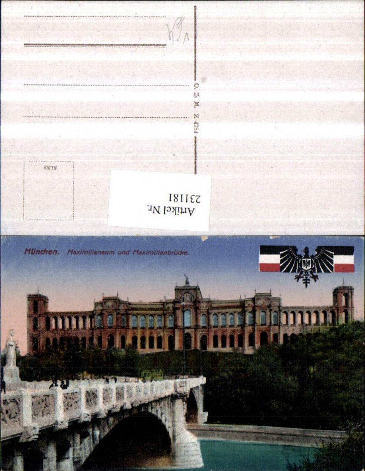 231181,München Maximilianeum u. Maximilianbrücke Brücke pub Ottmar Zieher 4734