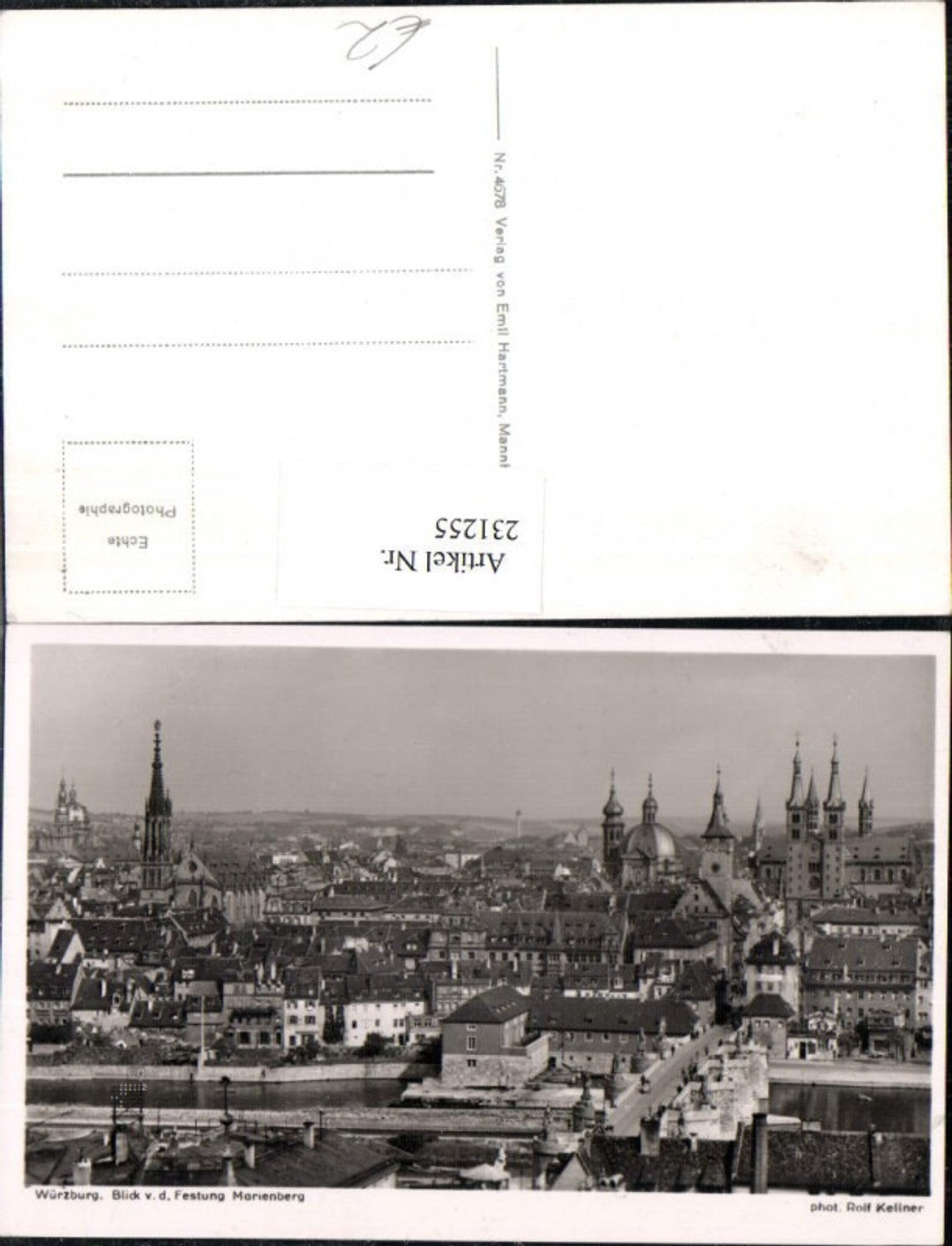 231255,Würzburg Totale Blick v. d. Festung Marienberg