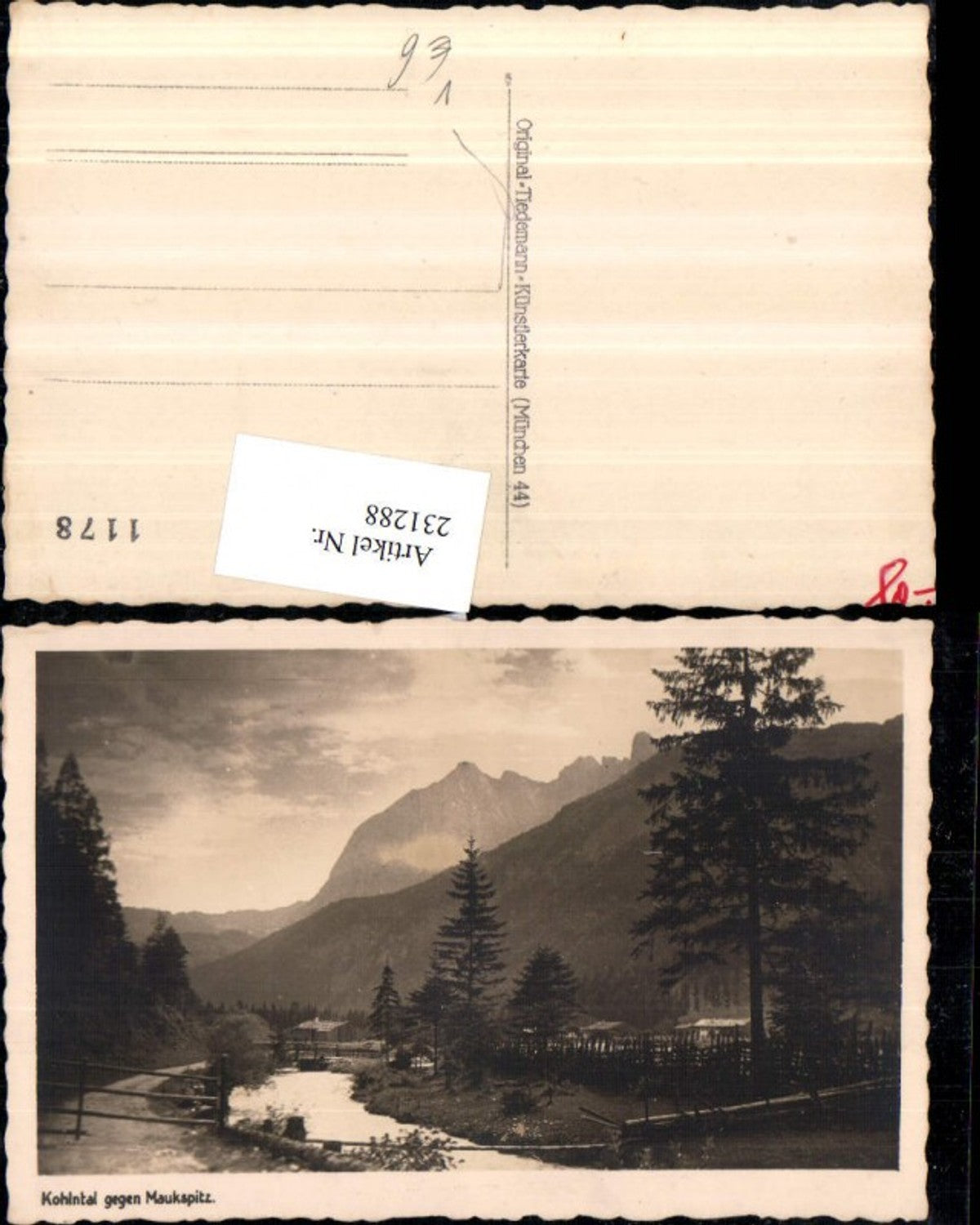 231288,Kohlntal geg. Maukspitz Partie pub Tiedemann 1178