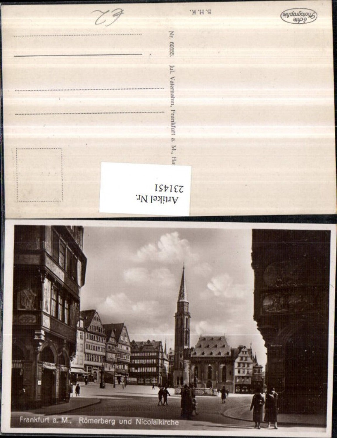 231451,Frankfurt a. Main Römerberg u. Nicolaikirche Straßenansicht