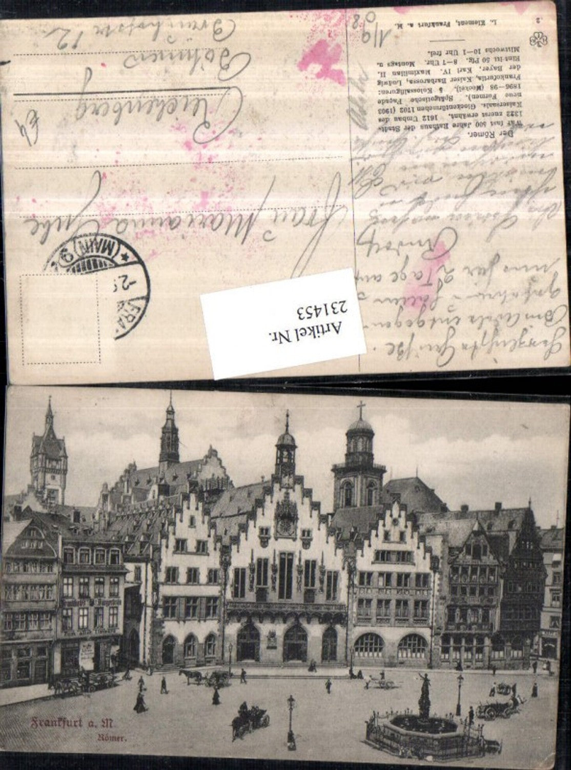 231453,Frankfurt a. Main Römer Häuser Brunnen