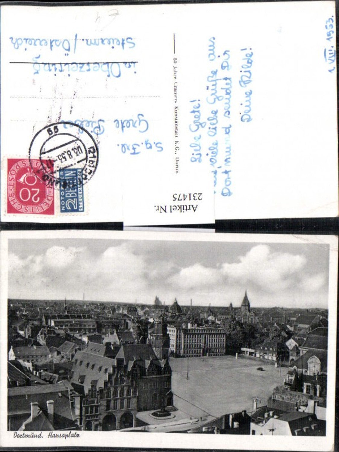 231475,Dortmund Teilansicht Hansaplatz Platz