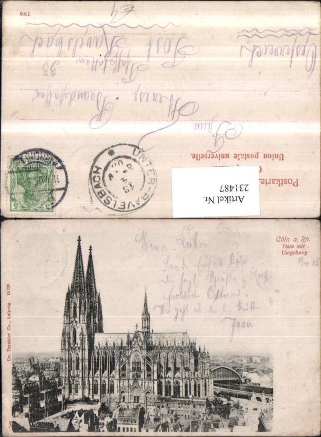 231487,Köln a. Rhein Dom m. Umgebung pub Trenkler u. Co 16226