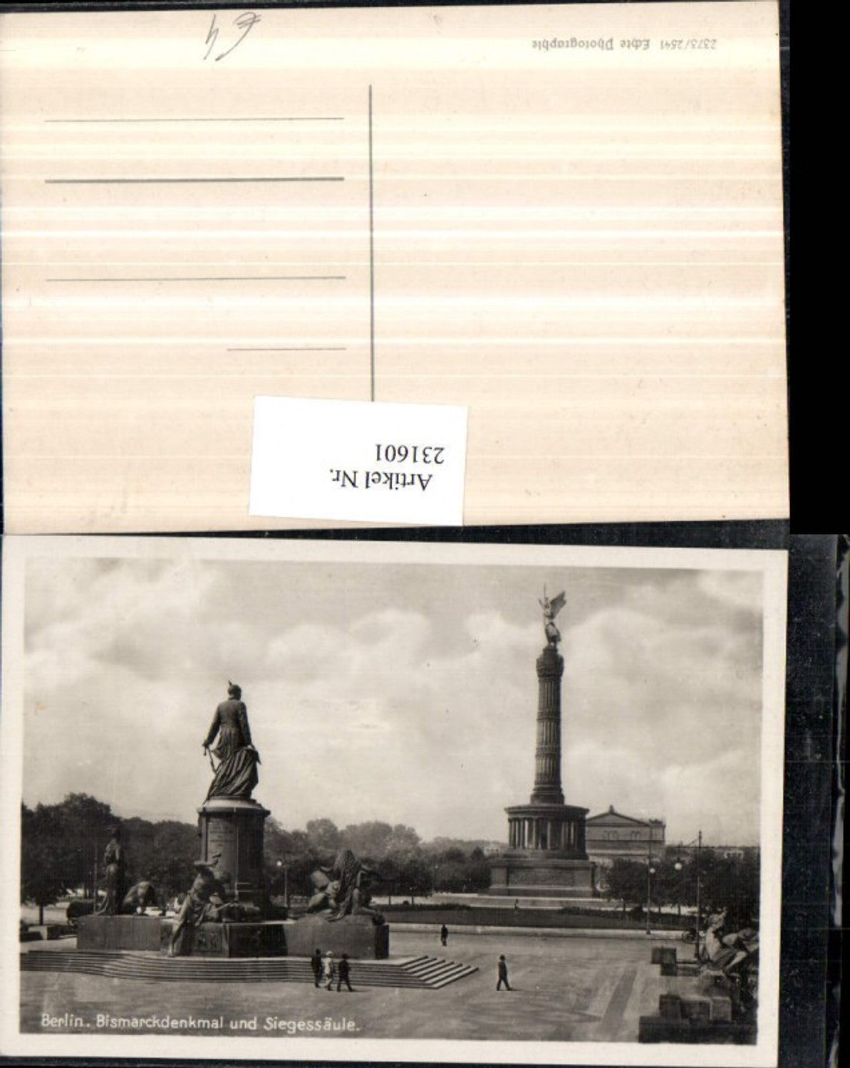 231601,Berlin Bismarck-Denkmal u. Siegessäule Säule