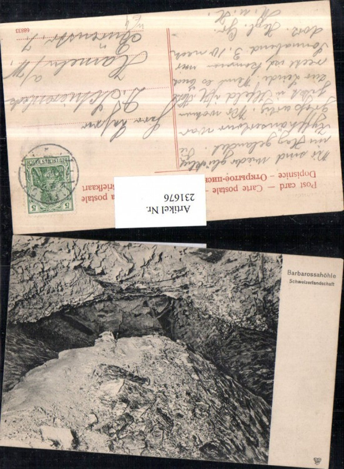 231676, Barbarossa Cave, Swiss Landscape Cave in the Kyffhäuser near Rottleben