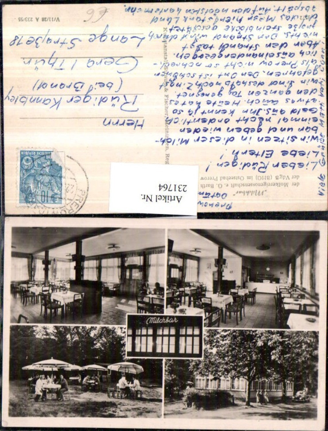 231764,Ostseebad Prerow Milchbar Innenansicht Terrasse Mehrbildkarte
