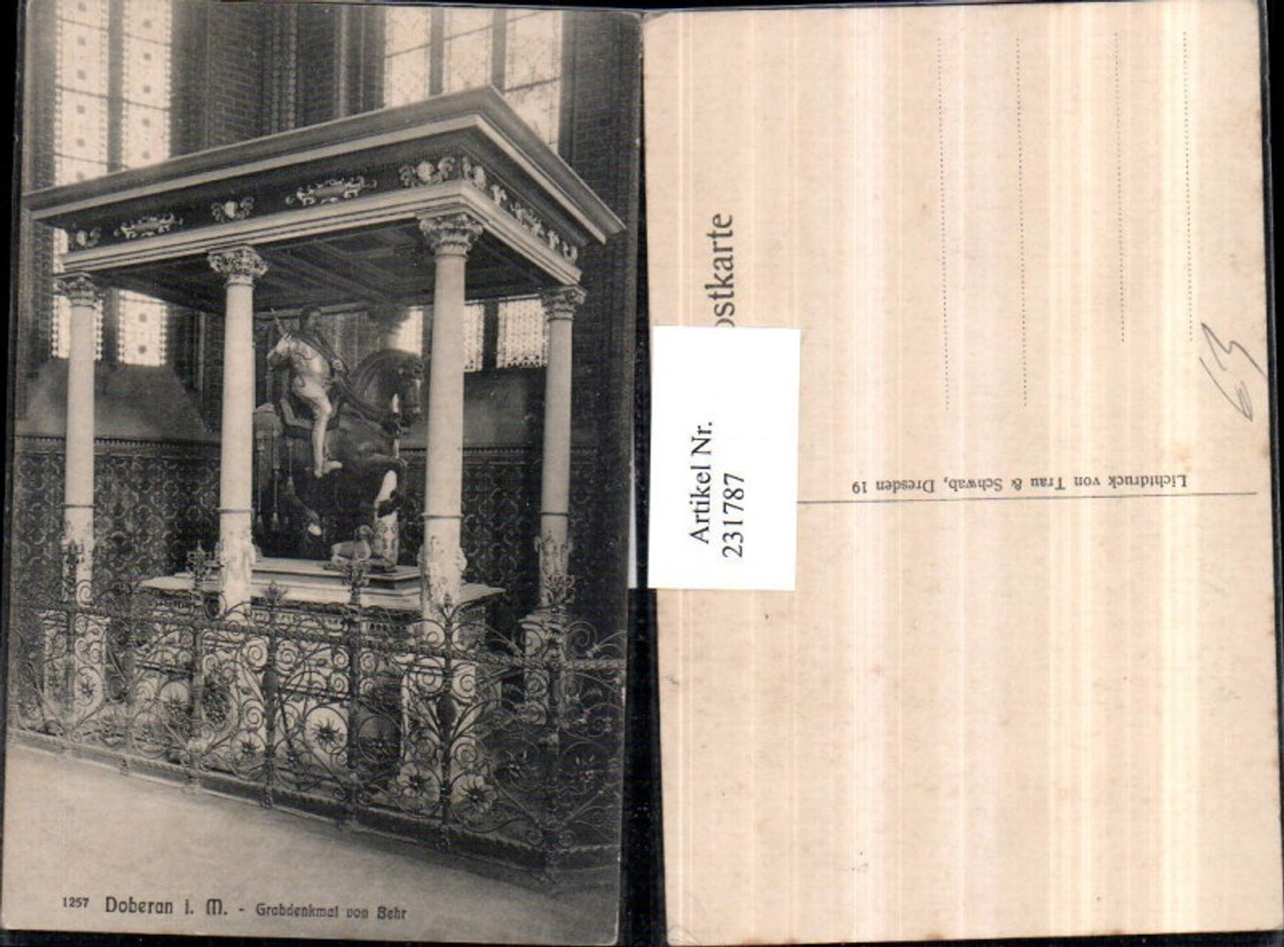 231787,Doberan Grabdenkmal von Behr