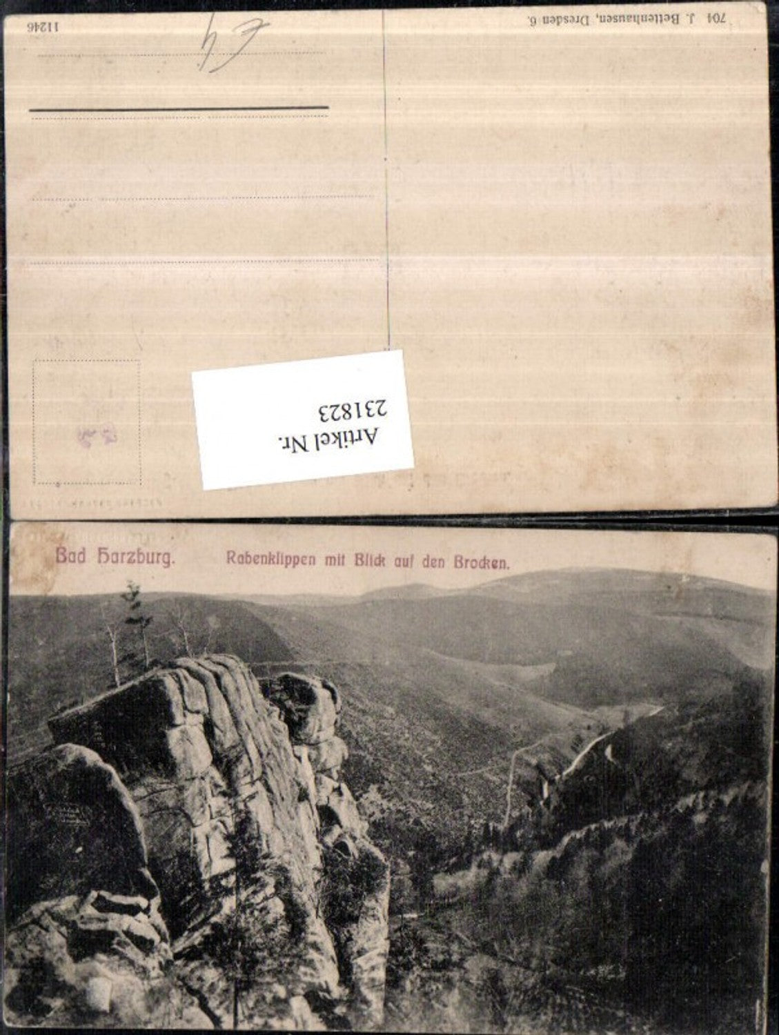 231823,Bad Harzburg Rabenklippen m. Blick auf d. Brocken