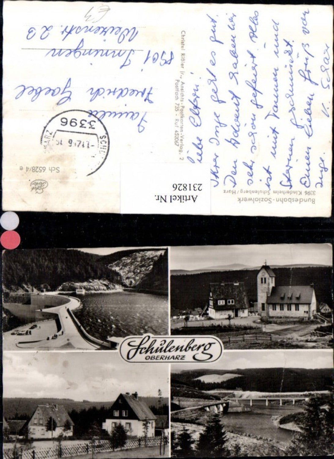 231826,Schulenberg im Oberharz Kirche Brücke Stausee Mehrbildkarte