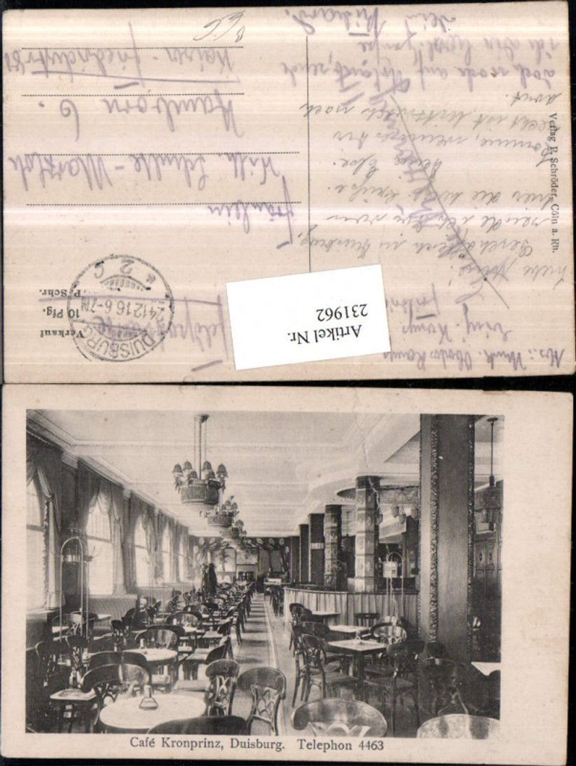 231962,Duisburg Cafe Kronprinz Innenansicht