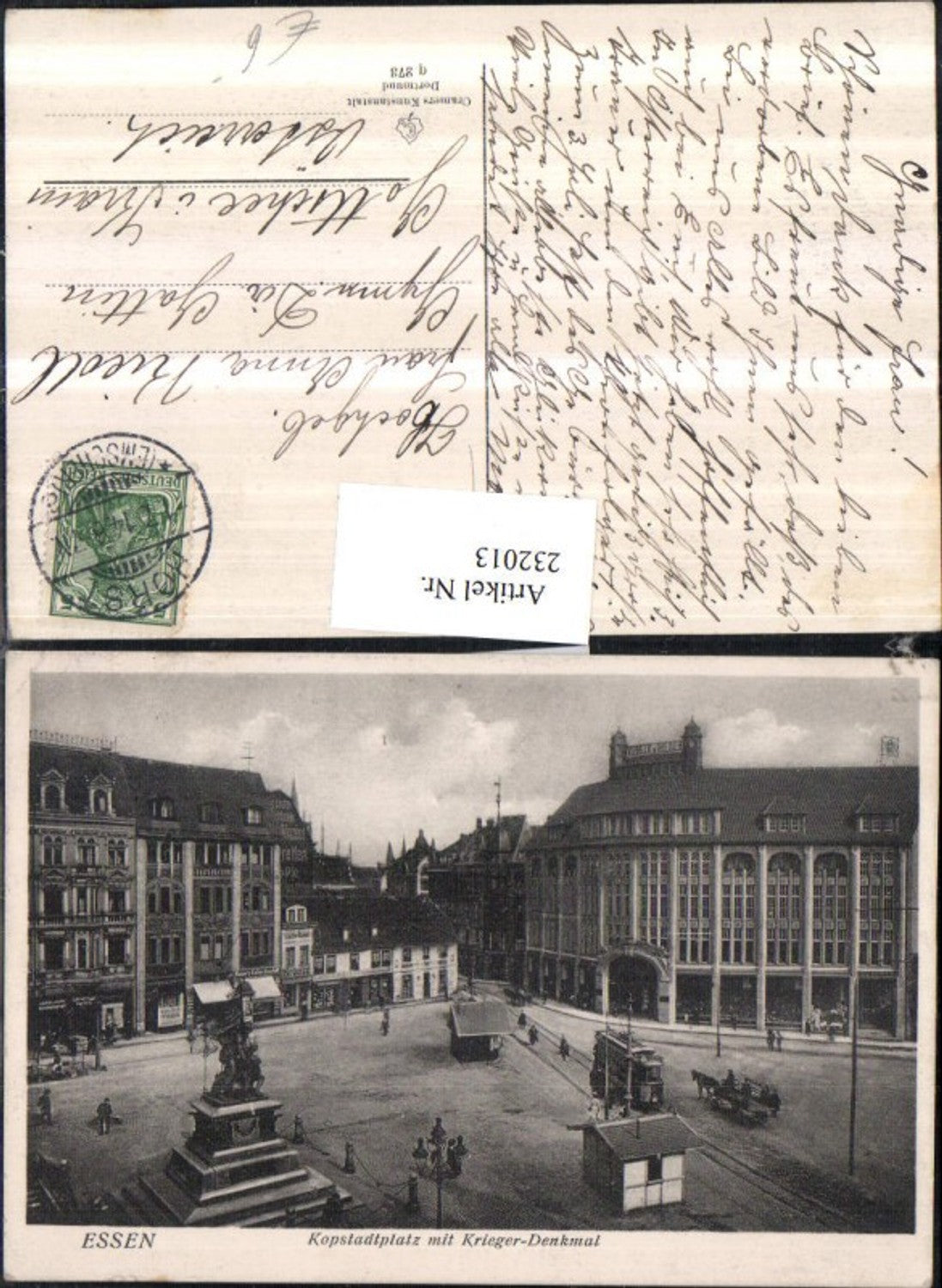 232013,Essen Kopstadtplatz m. Krieger-Denkmal