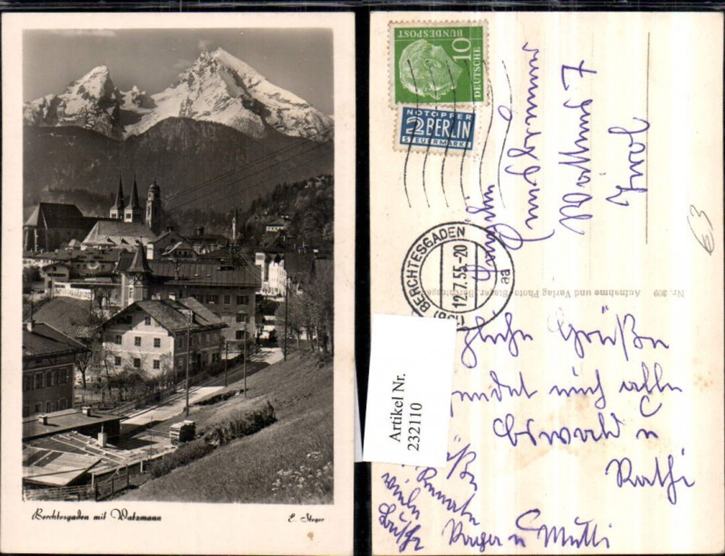 232110, Berchtesgaden partial view with Watzmann