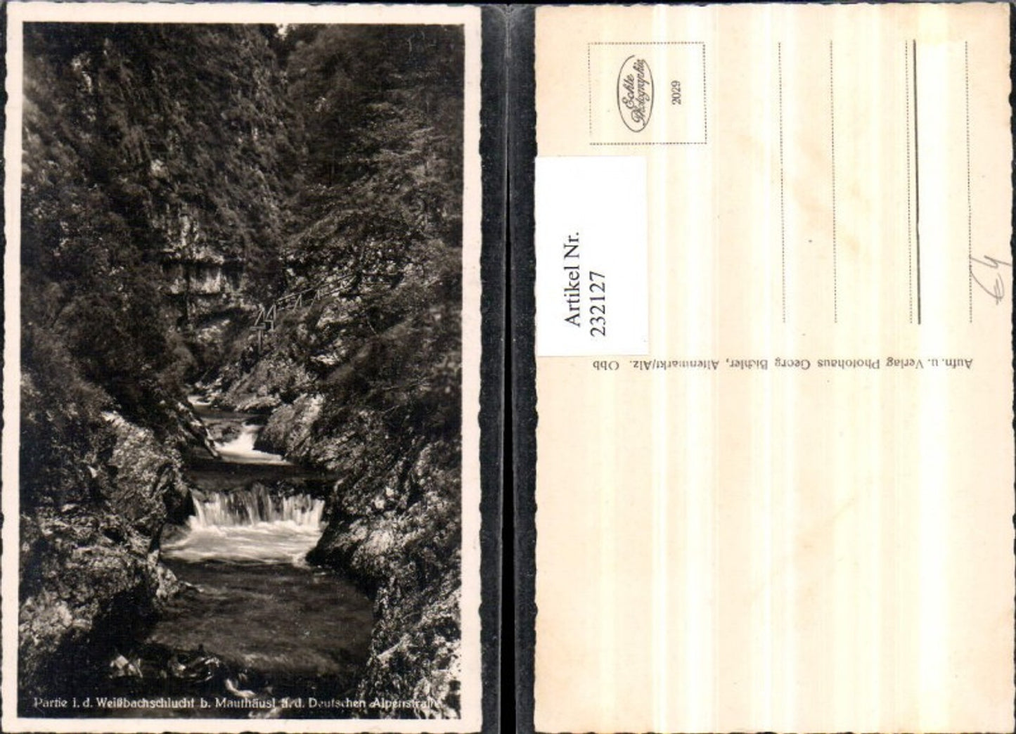 232127,Partie i. d. Weißbachschlucht b. Mauthäusl an d. Deutschen Alpenstraße Partie