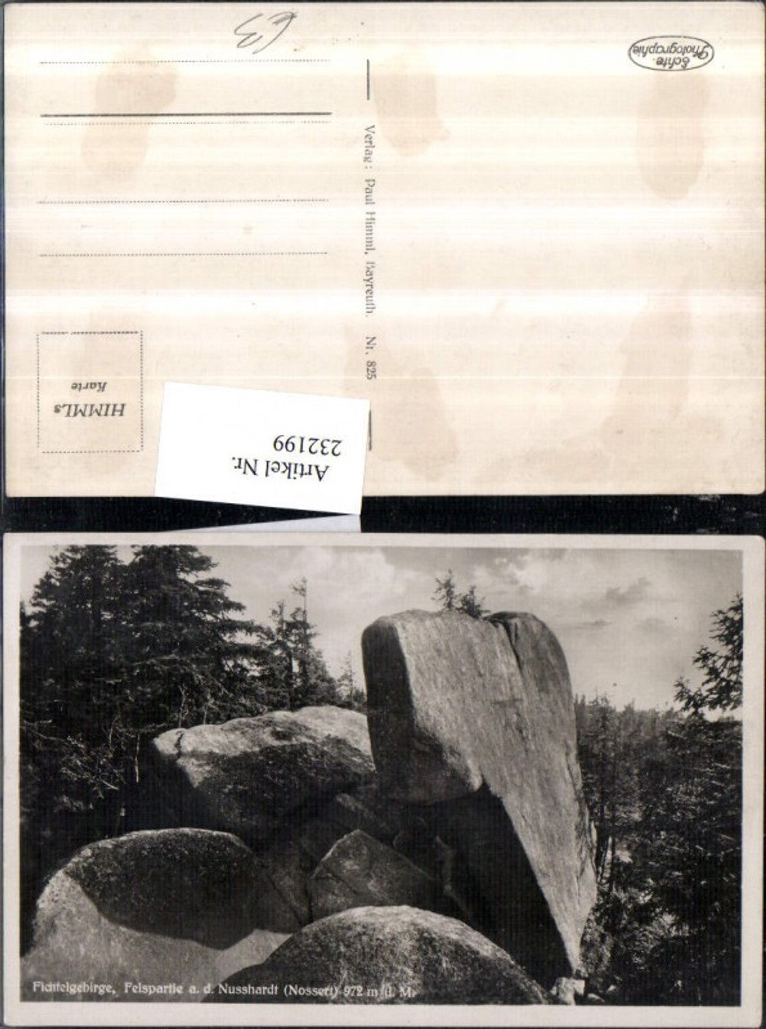 232199,Fichtelgebirge Felspartie an d. Nusshardt Nossert Felsen