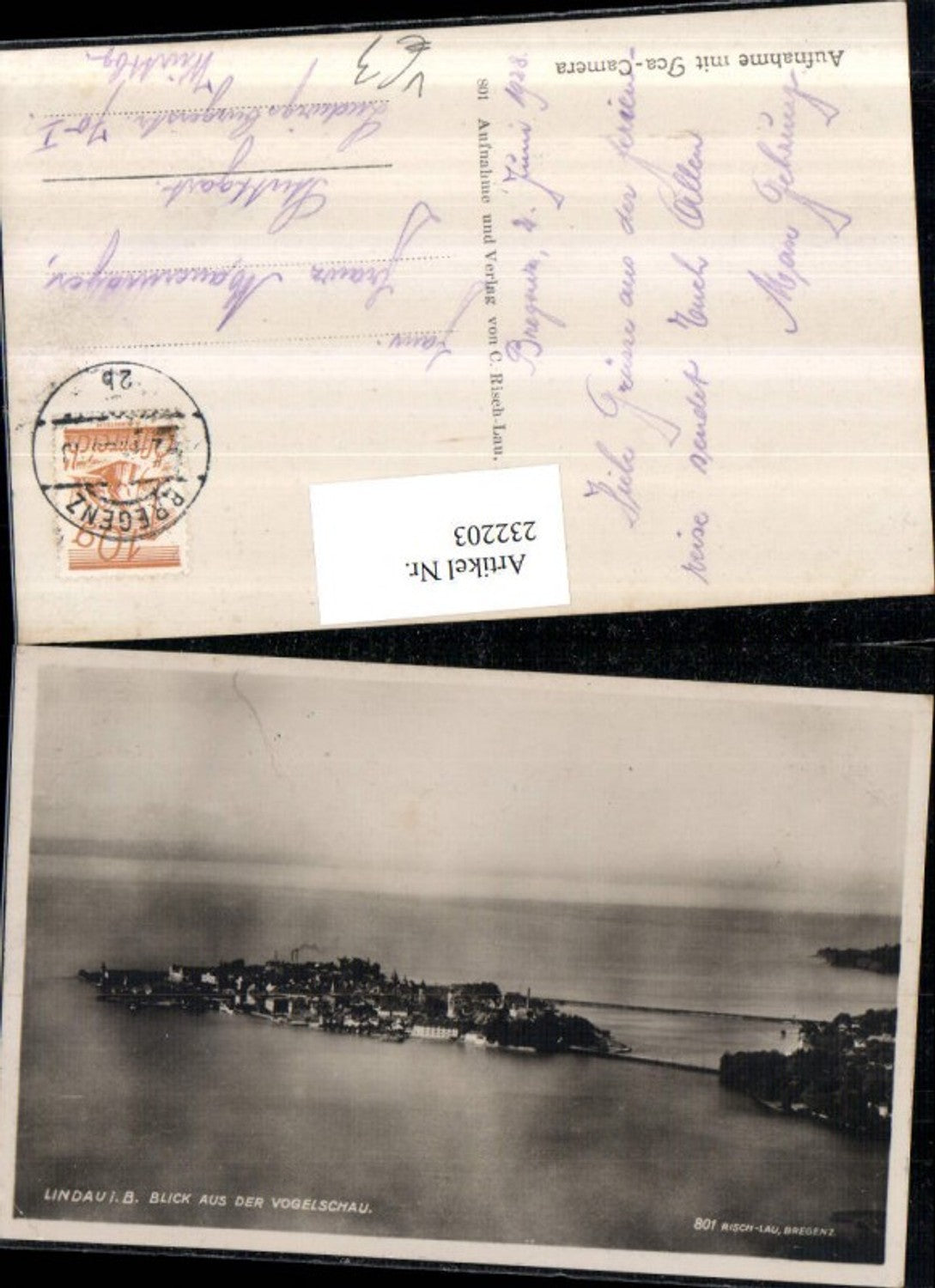 232203,Lindau im Bodensee Blick aus d. Vogelschau Totale pub Risch-Lau 801