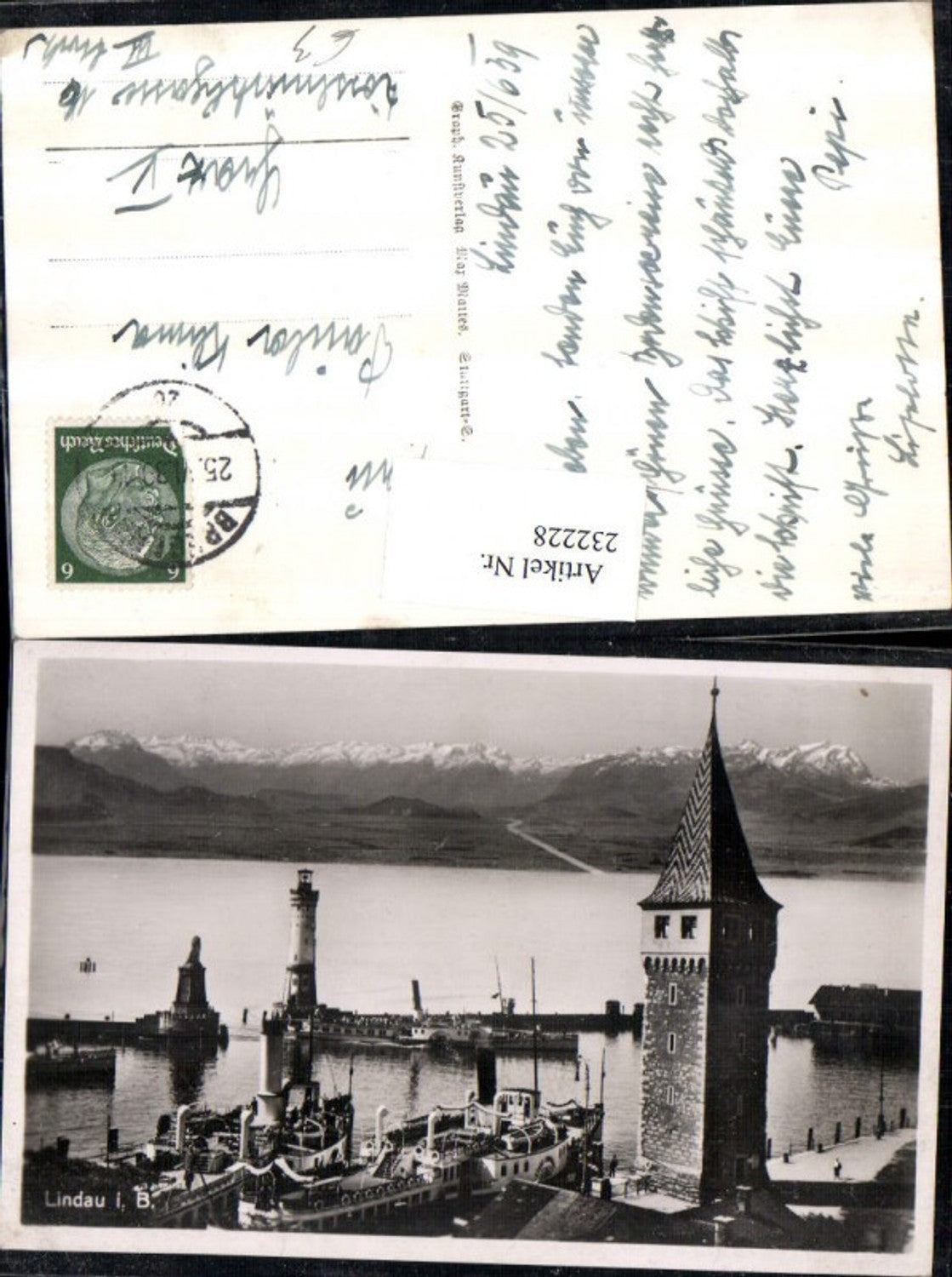 232228,Lindau im Bodensee Hafen Turm Leuchtturm Dampfer