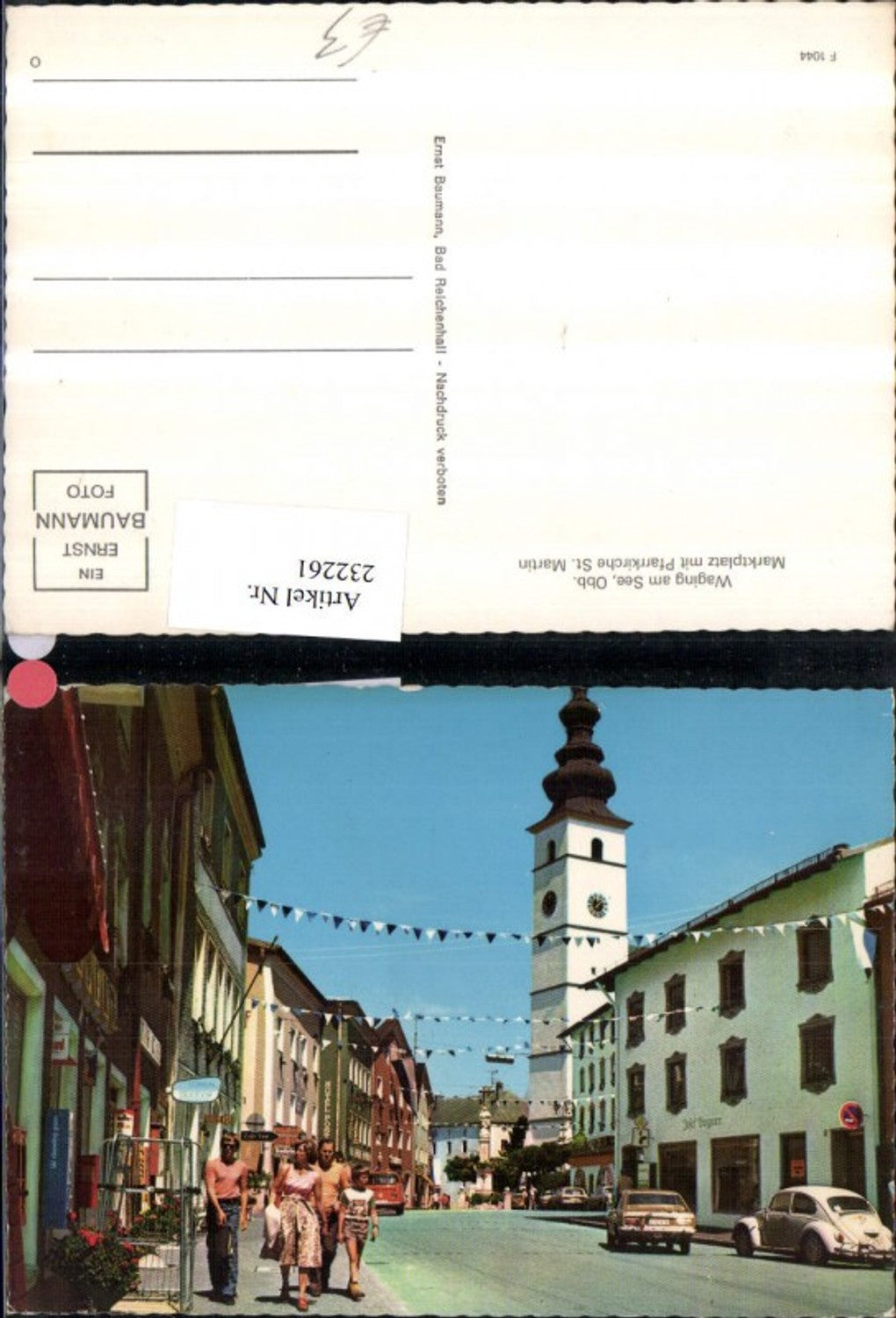 232261,Waging am See Marktplatz m. Pfarrkirche St. Martin Straßenansicht