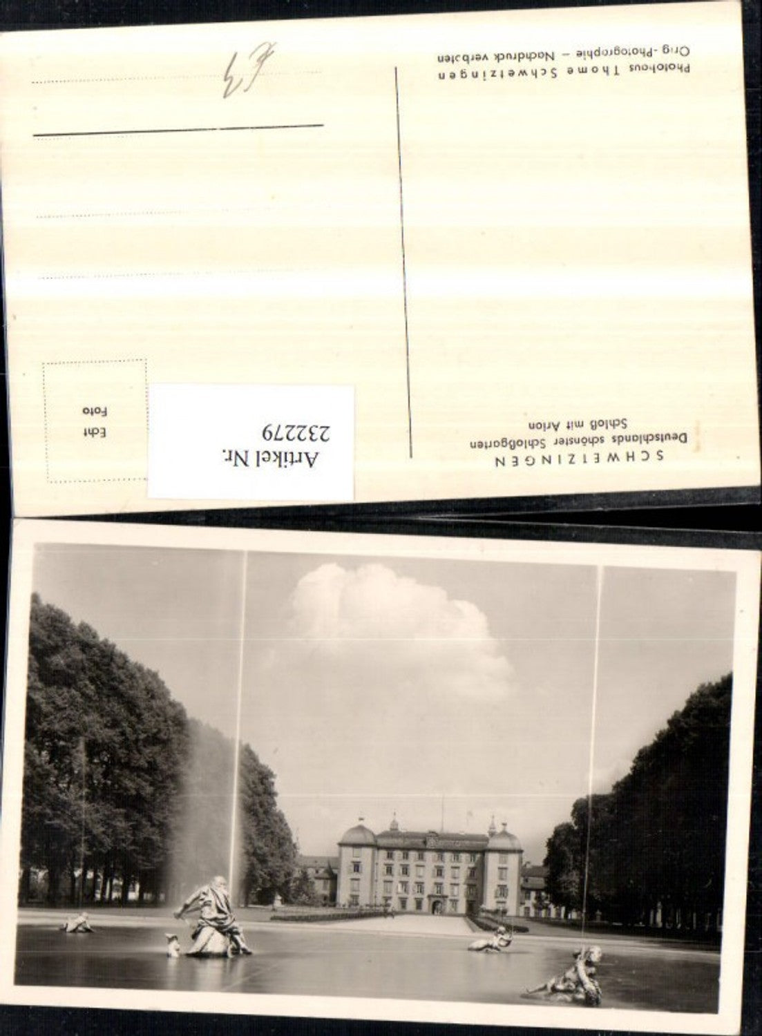 232279,Schwetzingen Schloss Schlossgarten m. Arion Fontänen