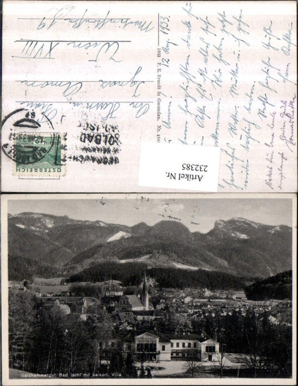 232385,Bad Ischl Teilansicht m. Kaiservilla