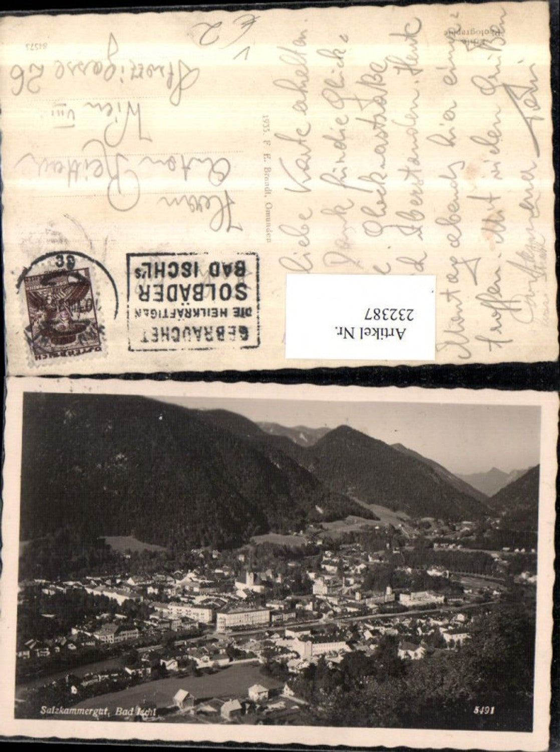 232387,Bad Ischl Totale pub F. E. Brandt 5491