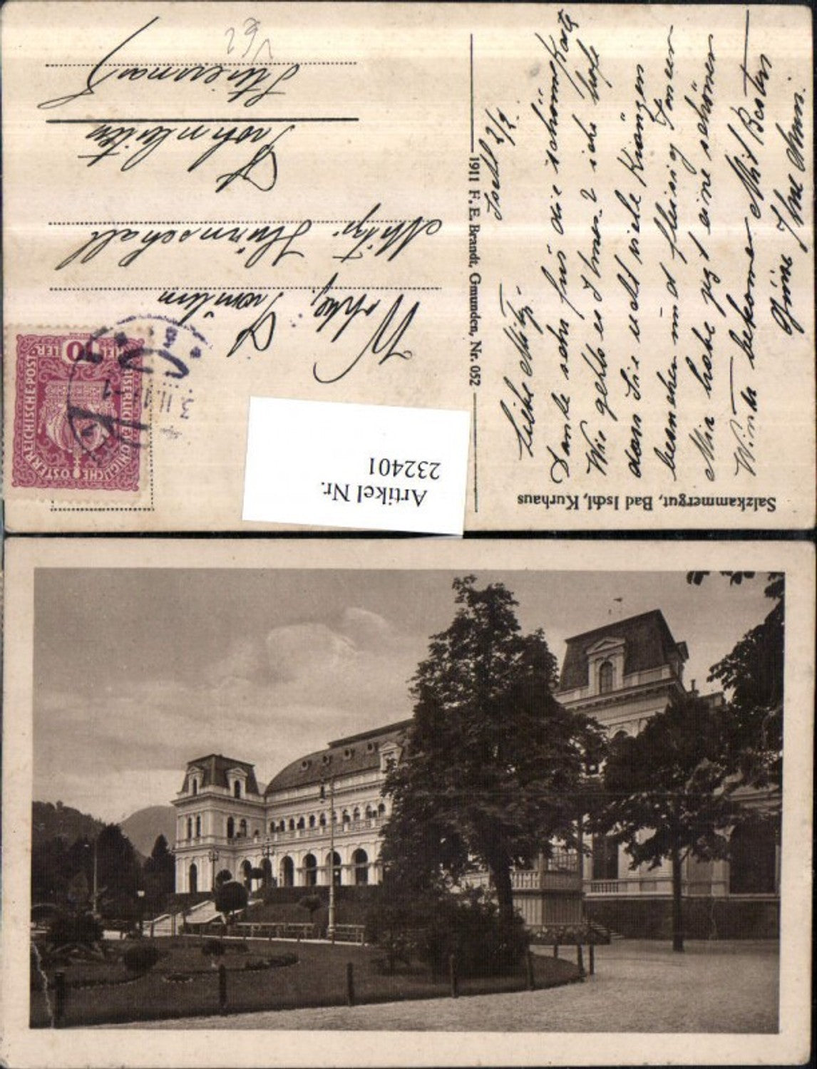 232401,Bad Ischl Kurhaus pub F. E. Brandt 052