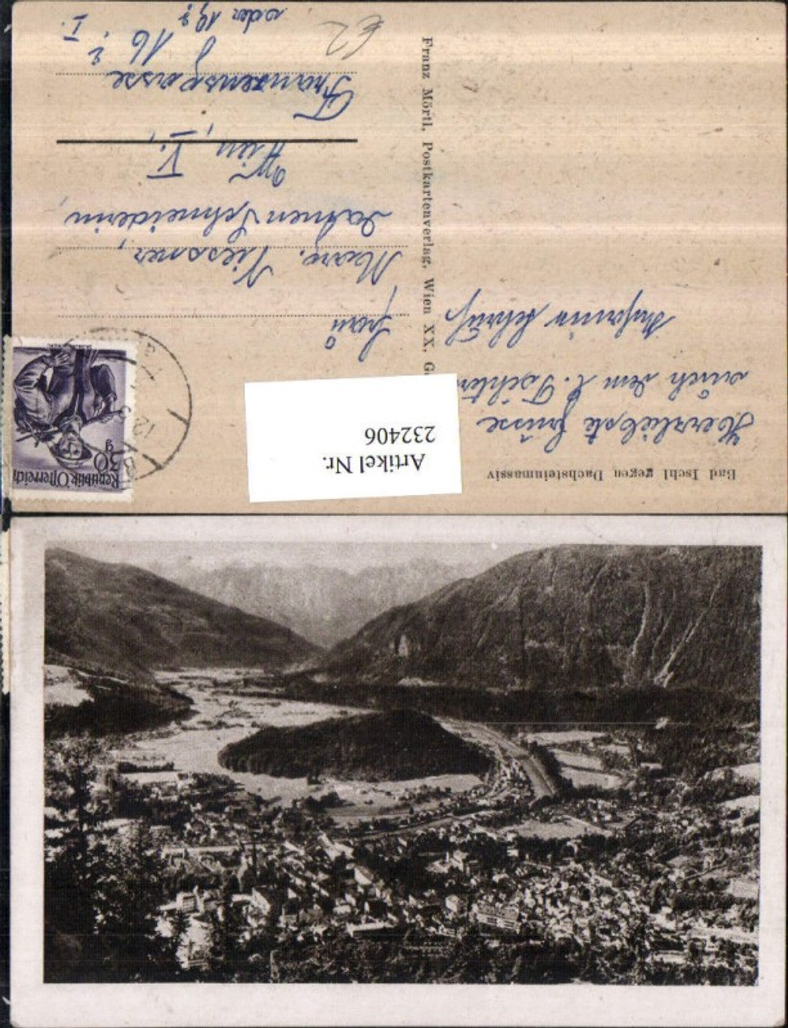 232406,Bad Ischl Totale geg. Dachsteinmassiv