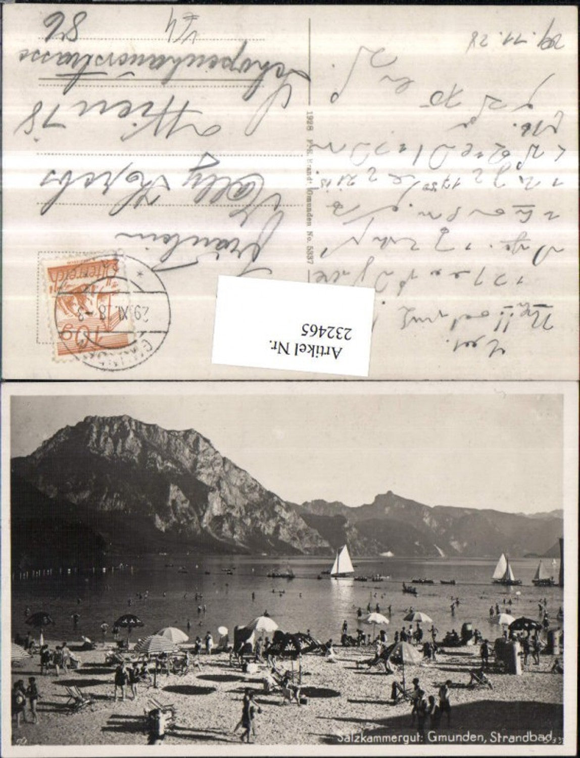 232465,Gmunden Strandbad Strand Strandleben pub F. E. Brandt 5337