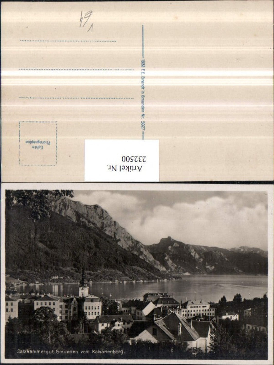232500,Gmunden Teilansicht v. Kalvarienberg pub F. E. Brandt 5027