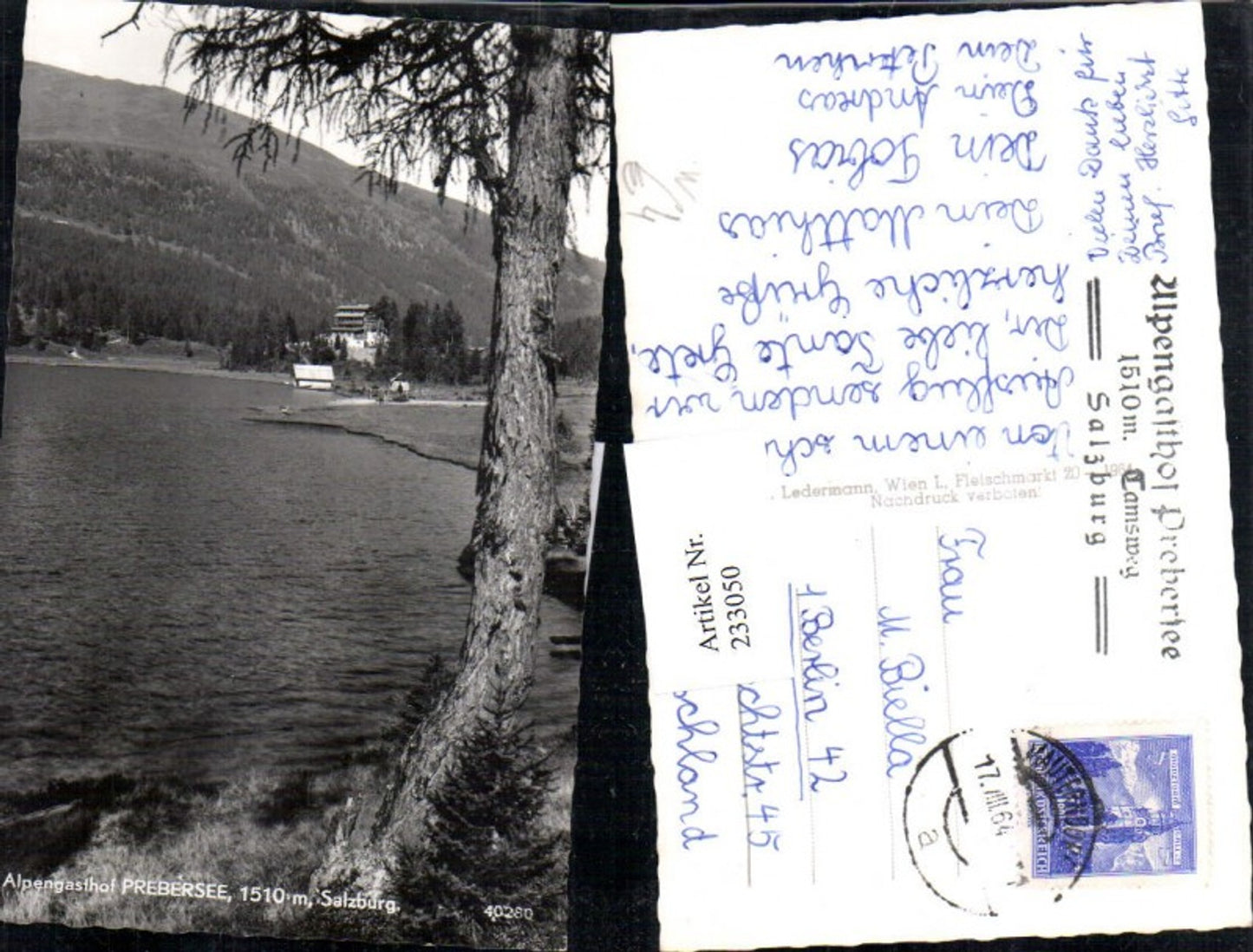 233050,Alpengasthof Prebersee See Partie b. Tamsweg