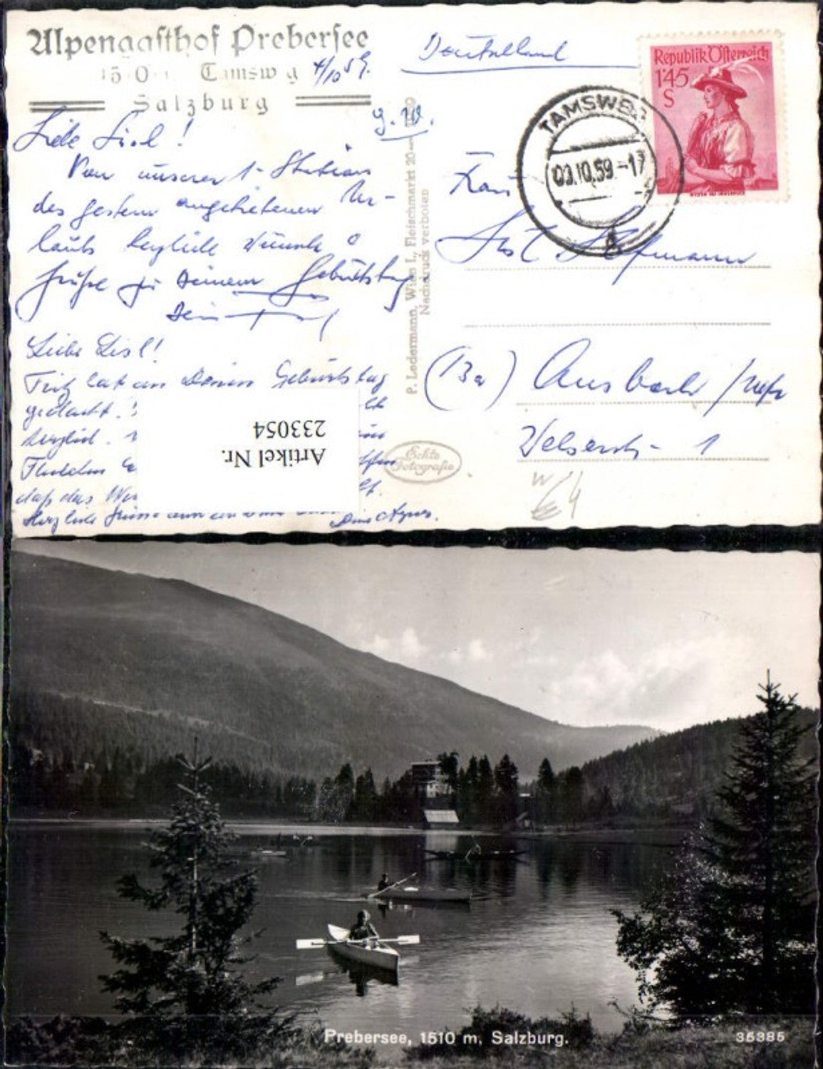 233054,Prebersee See b. Tamsweg Partie Ruderboote