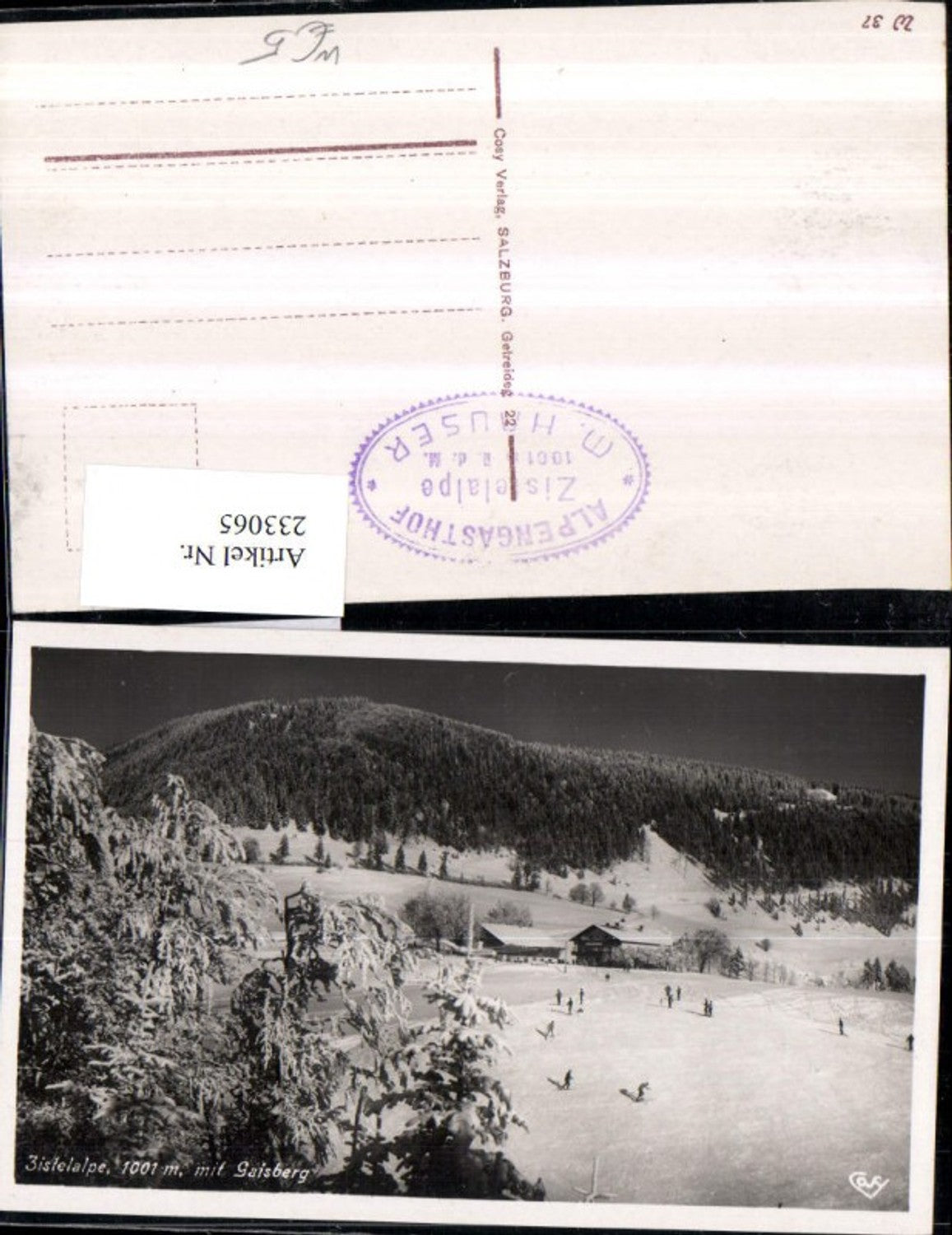 233065, Gasthof Zistelalpe m. Gaisberg near Salzburg Winterbild pub Cosy