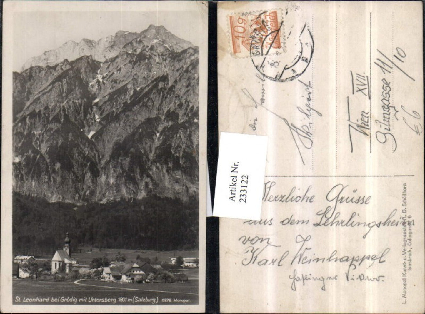 233122, St. Leonhard near Grödig Total with Untersberg