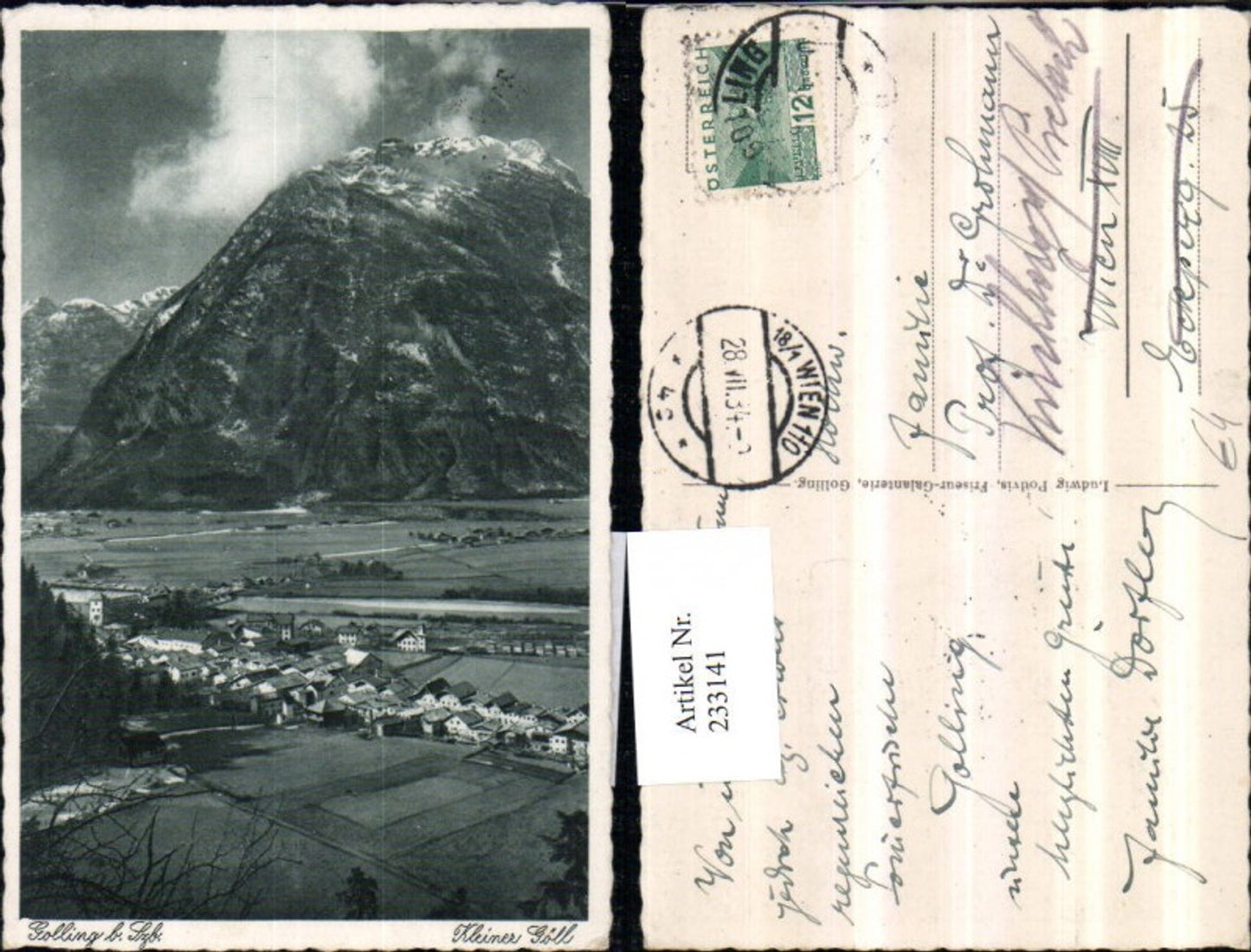 233141,Golling b. Salzburg Totale m. Kleiner Göll